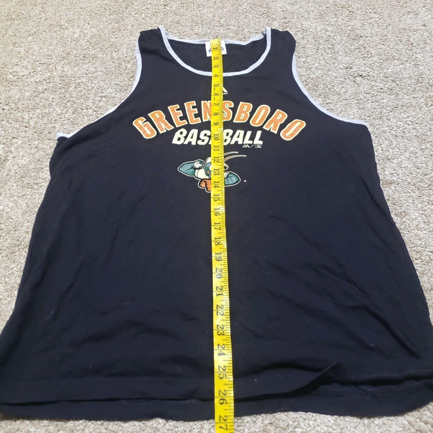 Vintage VINTAGE Greensboro Grasshoppers Shirt Men M Black Sleeveless Tank Tee 90s Team Logo Adult Mens Size US M / EU 48-50 / 2 - 6 Thumbnail
