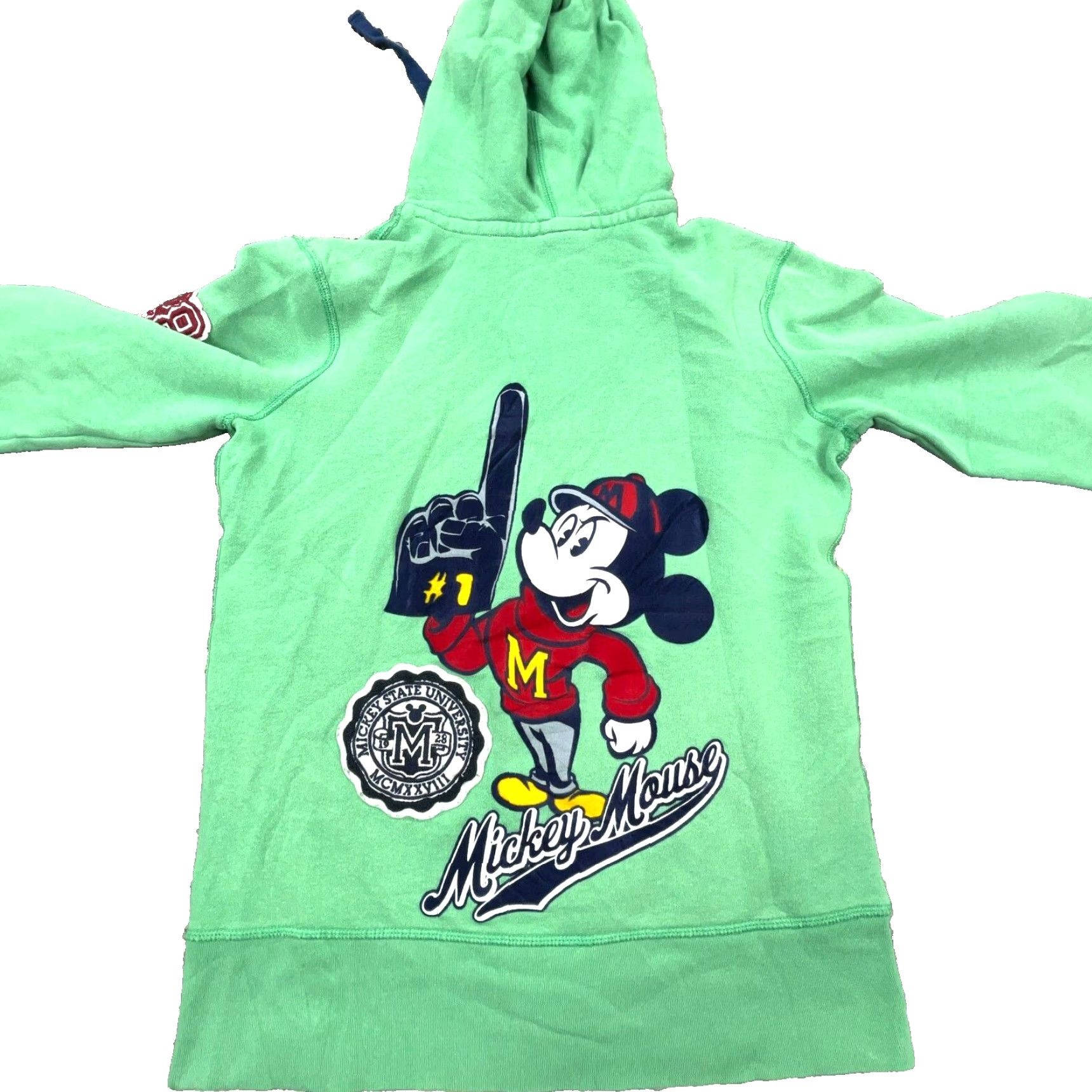 Disney Disney Parks Authentic Hoodie Women M Green Sweatshirt Jacket Mickey World Cartoon Logo Embroidered Full Zip Pockets All Seasons Short Sleeve not— Size M / US 6-8 / IT 42-44 - 2 Thumbnail