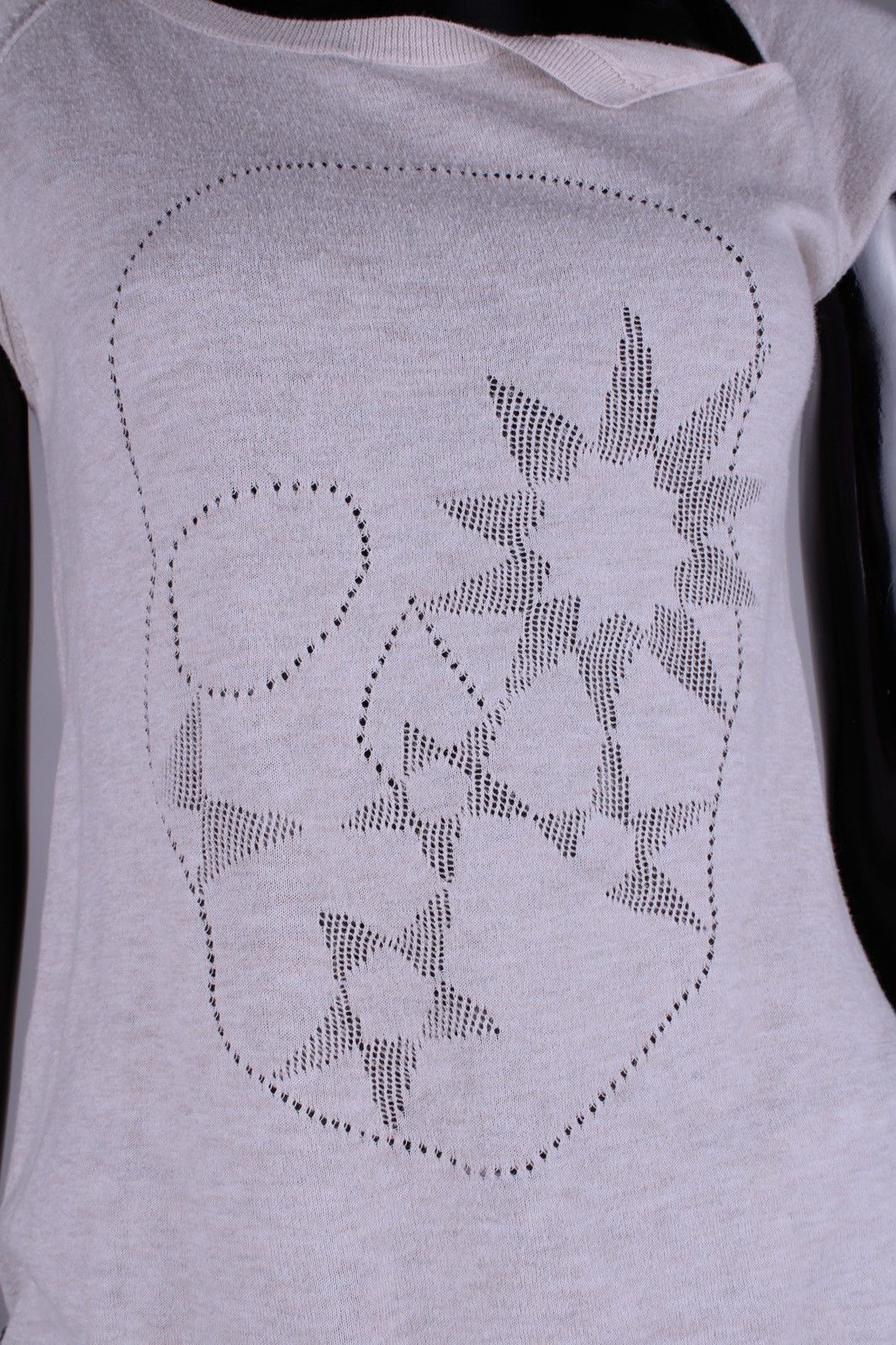 Zadig & Voltaire ZADIG & VOLTAIRE Skull Beige Sleeveless Cap Sleeve Tops Size M / US 6-8 / IT 42-44 - 4 Thumbnail