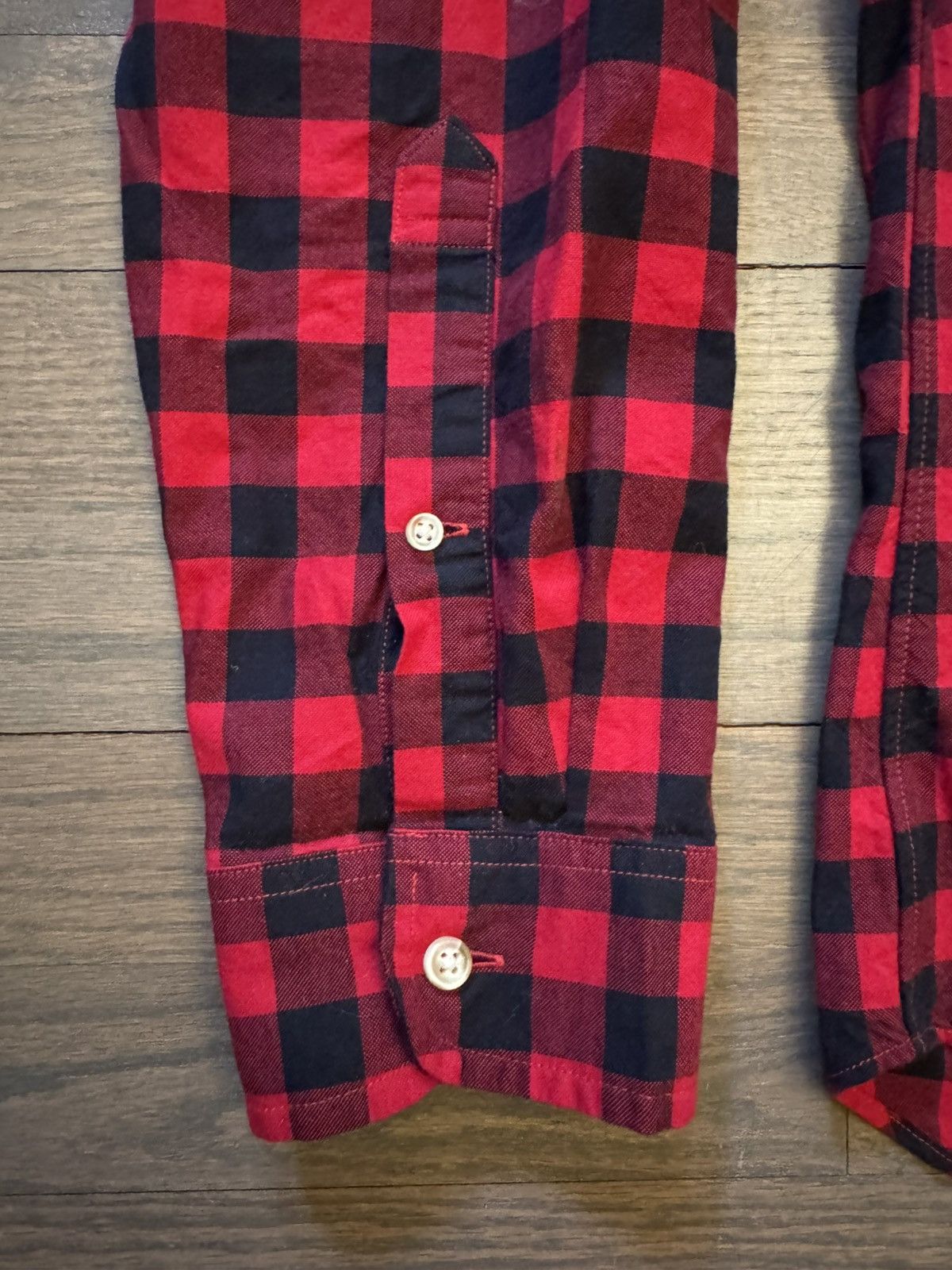 J.Crew J. Crew Red & Black Plaid Shirt Size US L / EU 52-54 / 3 - 6 Thumbnail