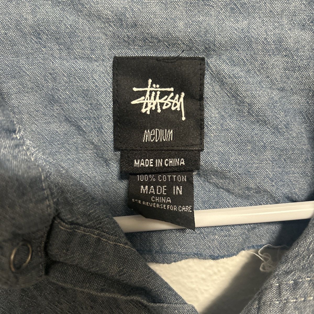 Stussy Stussy Vintage Reconstructed Blue Denim Cropped Button Up Size M / US 6-8 / IT 42-44 - 3 Thumbnail