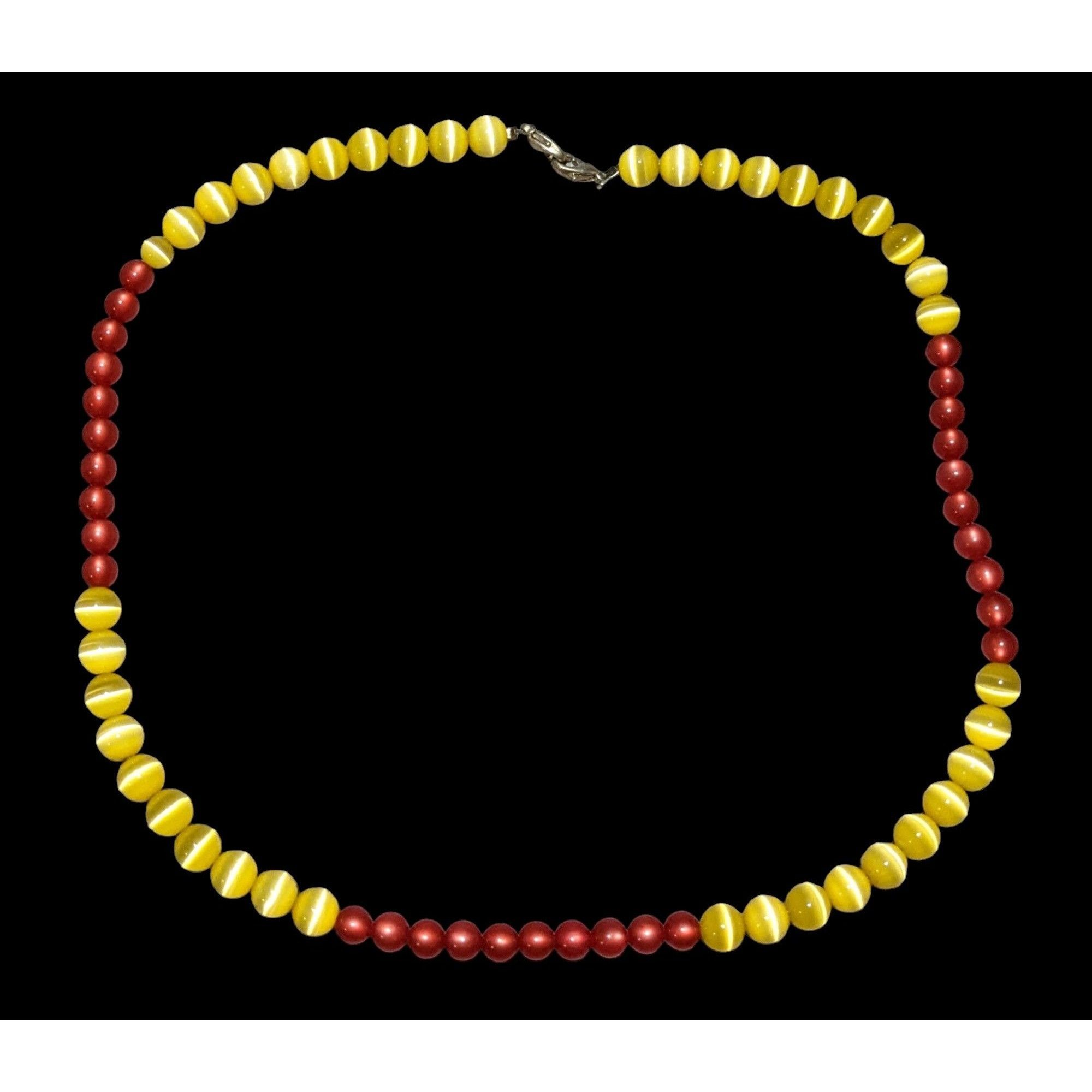 Other Red And Yellow Cat Eye Necklace Size ONE SIZE - 1 Thumbnail