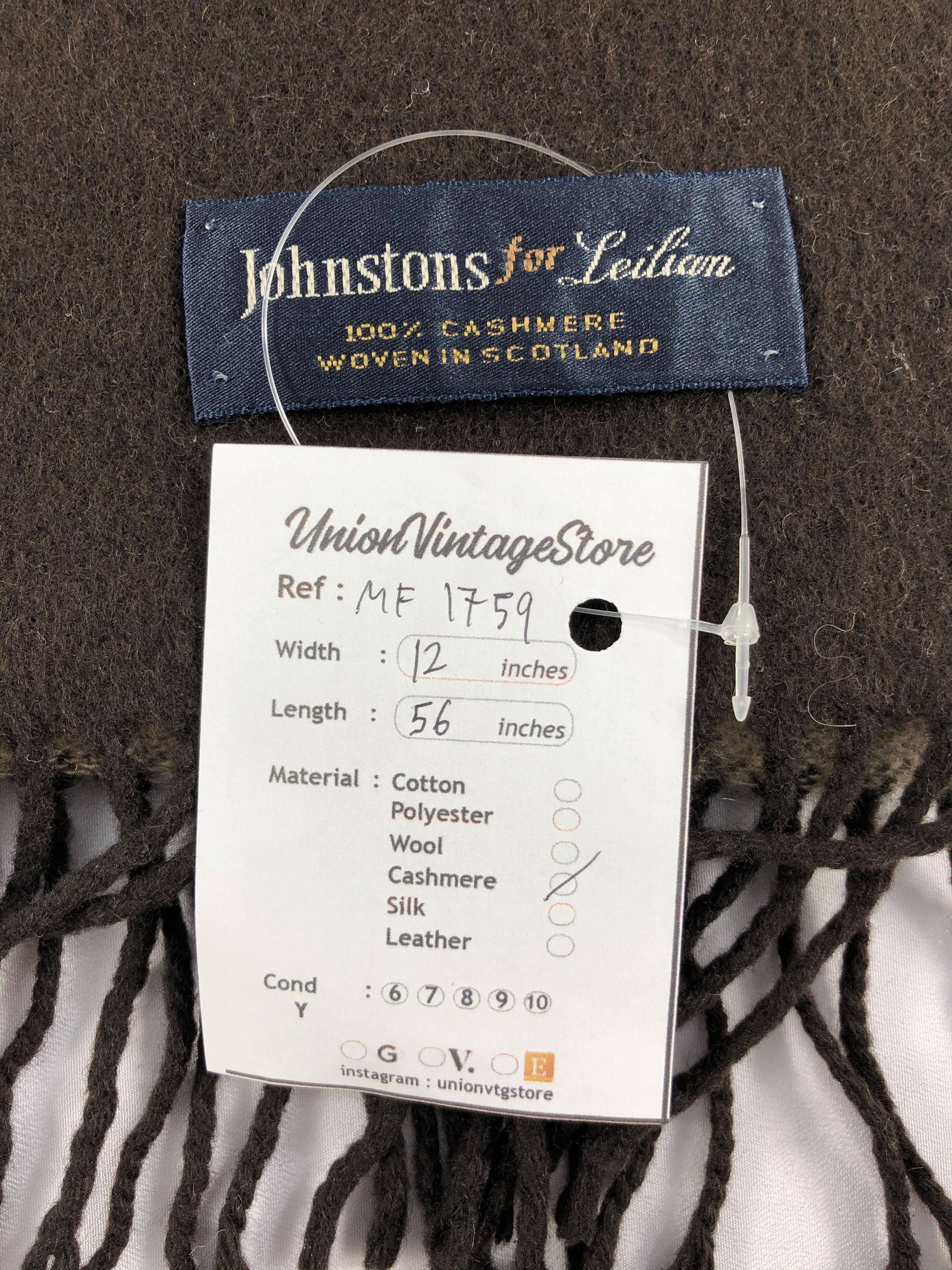 Johnstons Of Elgin Vintage Johnstons for Leilian Scarf/Muffler/Neckwear MF1759 Size ONE SIZE - 5 Thumbnail