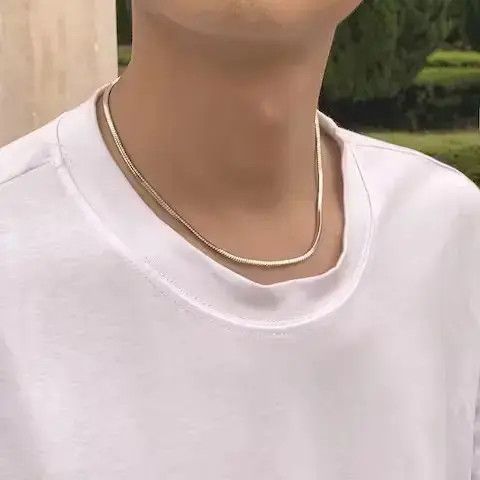 American Edition Silver Thin Chains Collar Necklace Size ONE SIZE - 4 Thumbnail