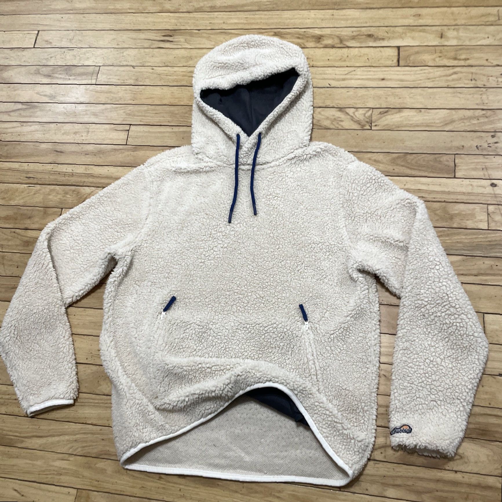 Chubbies VINTAGE Chubbies Hoodie Men L Ivory Cream Capsule Fleece Pullover Deep Pile Sherpa Pockets Hooded Size US L / EU 52-54 / 3 - 4 Thumbnail
