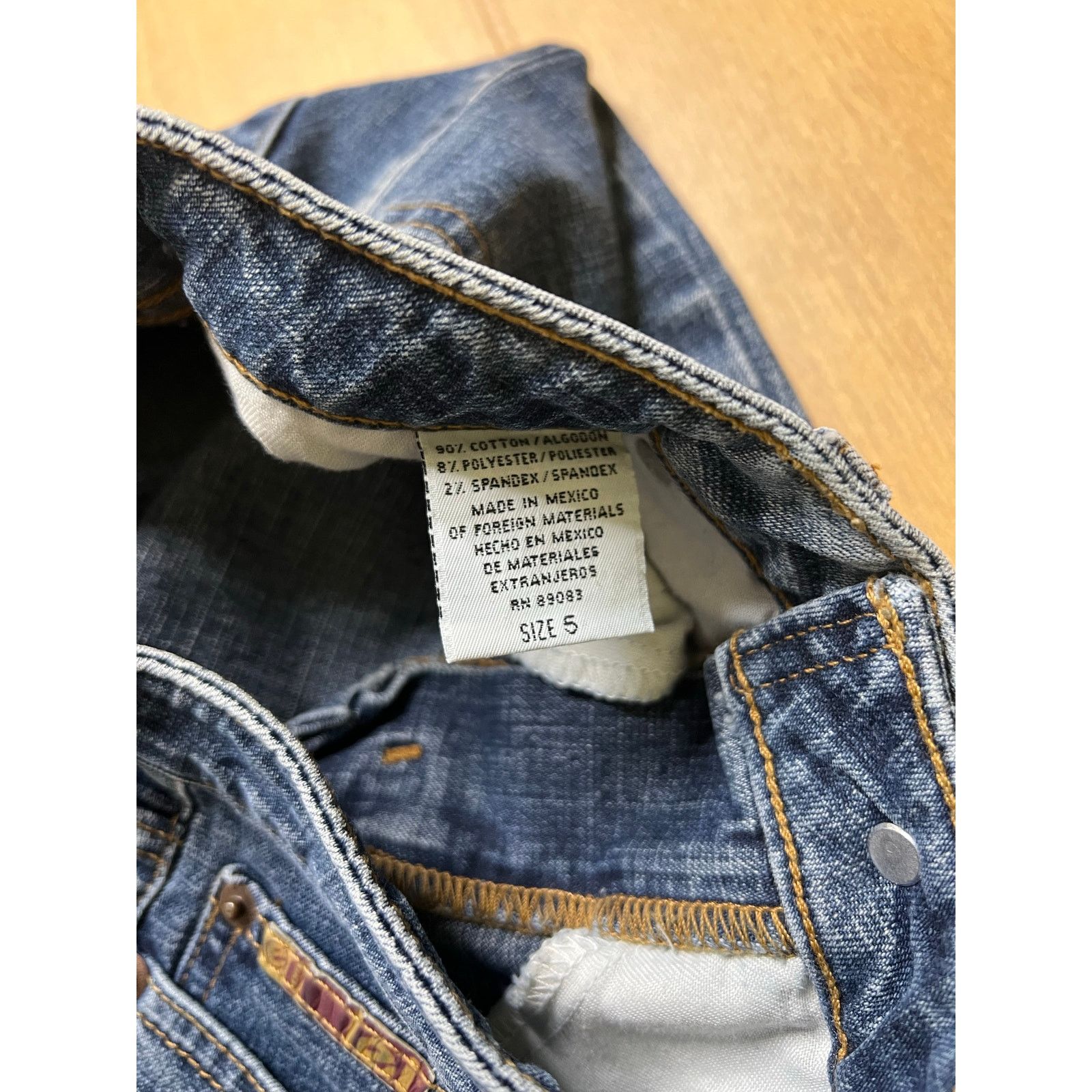 Vintage Vintage L.E.I Y2K Low Rise Flare Jean Women Sz 5 boho retro Size 27" / US 4 / IT 40 - 5 Thumbnail