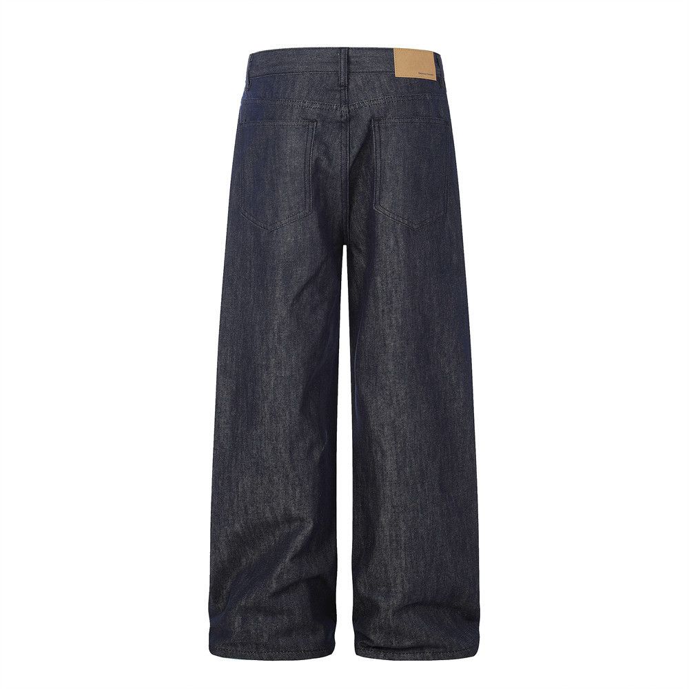 Japanese Brand American Solid-Color Button-Detail Loose Wide-Leg Jeans Size US 32 / EU 48 - 2 Thumbnail