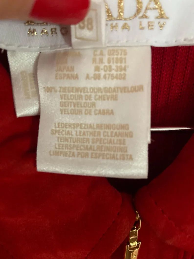 Escada Red Vintage Escada Leather Dress Size S / US 4 / IT 40 - 7 Thumbnail