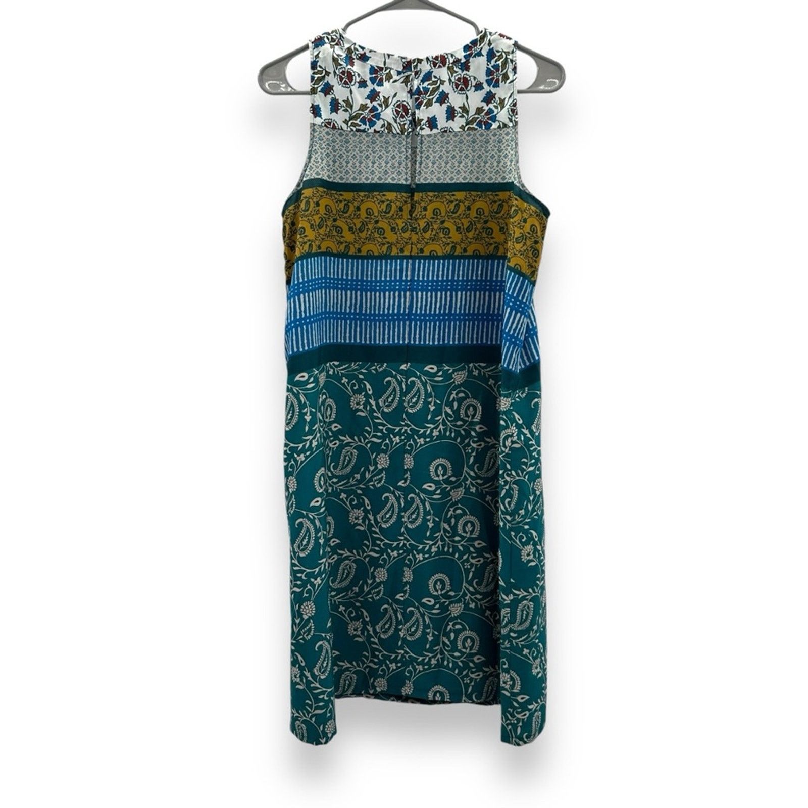Anthropologie Anthropologie Maeve Mixed Floral Paisley Print Shift Dress Size S / US 4 / IT 40 - 4 Thumbnail