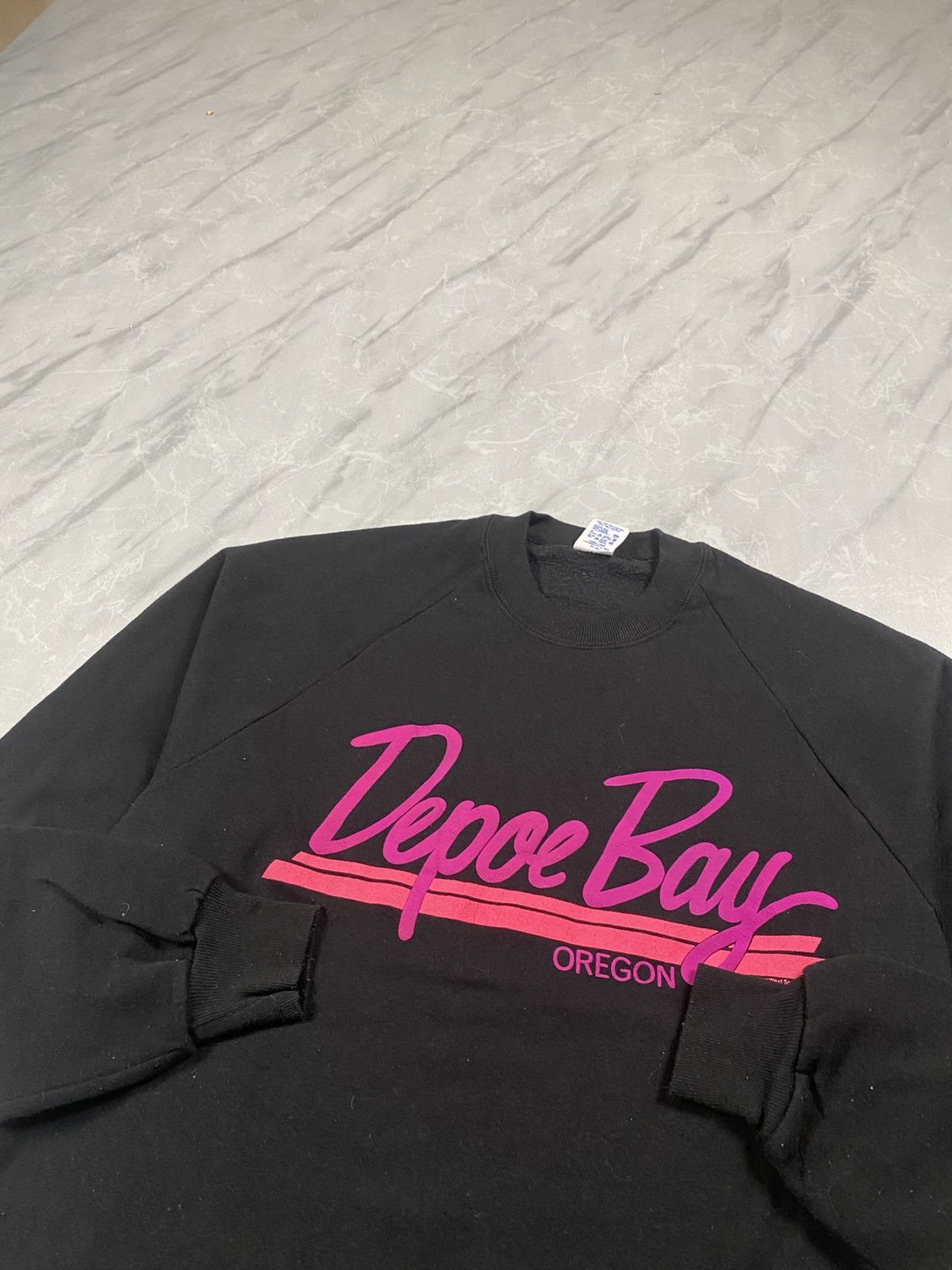Jerzees Vintage 1990 Depoe Bay Oregon Crewneck Size US M / EU 48-50 / 2 - 4 Thumbnail