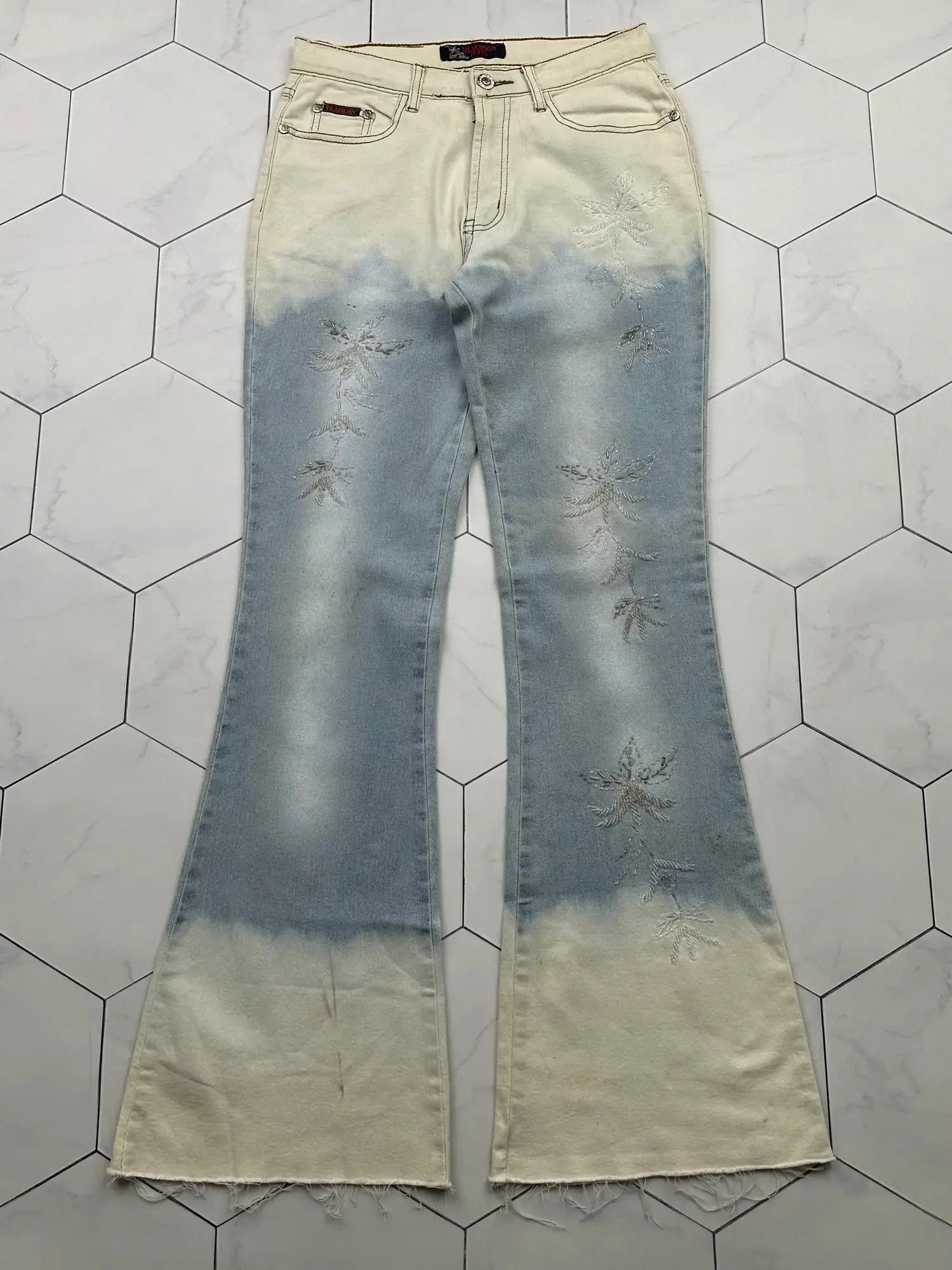Vintage Gradient Flare Jeans