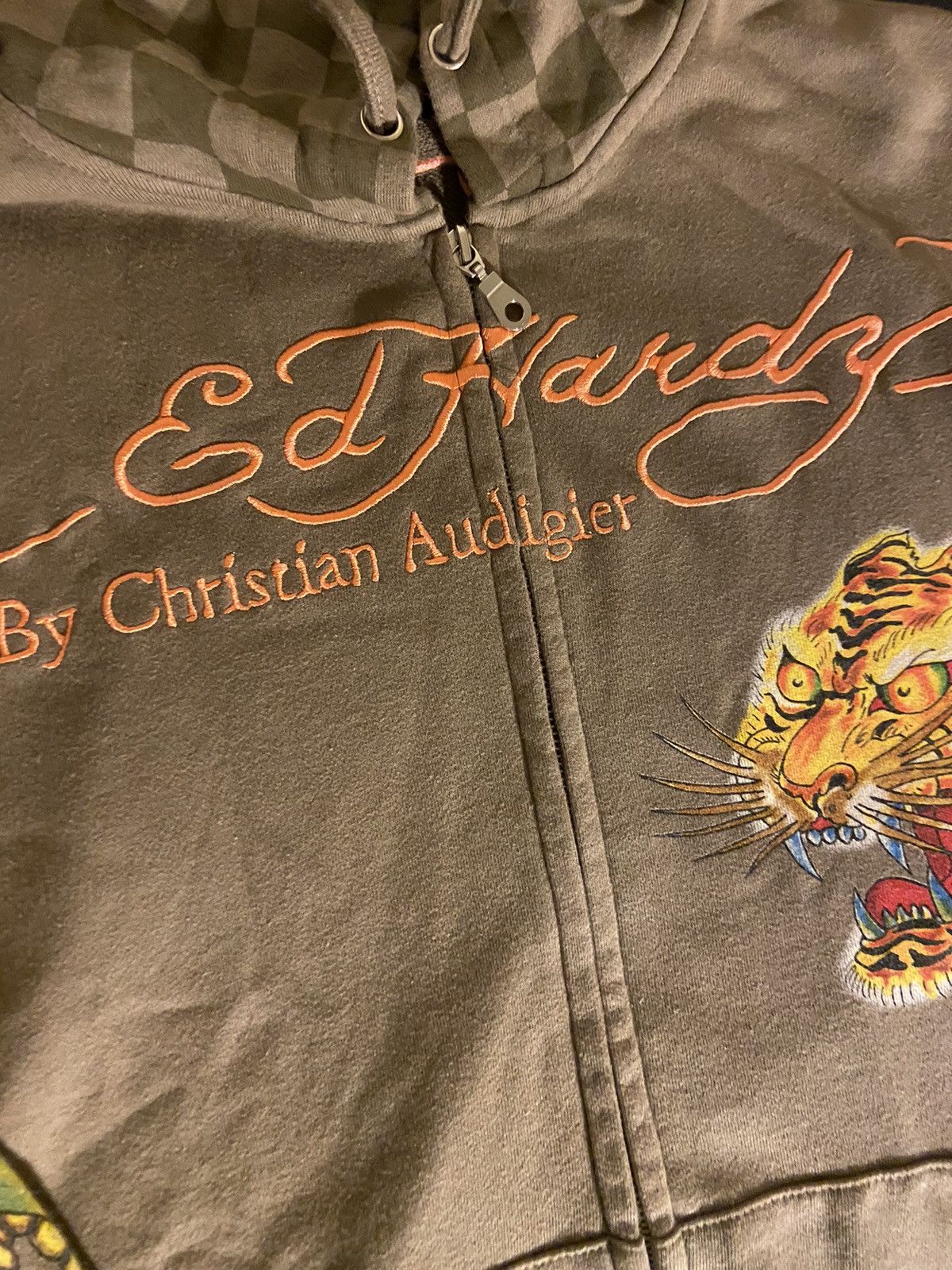 Christian Audigier Vintage Y2K Ed Hardy Hoodie checkered size Xxl Size US XXL / EU 58 / 5 - 2 Thumbnail
