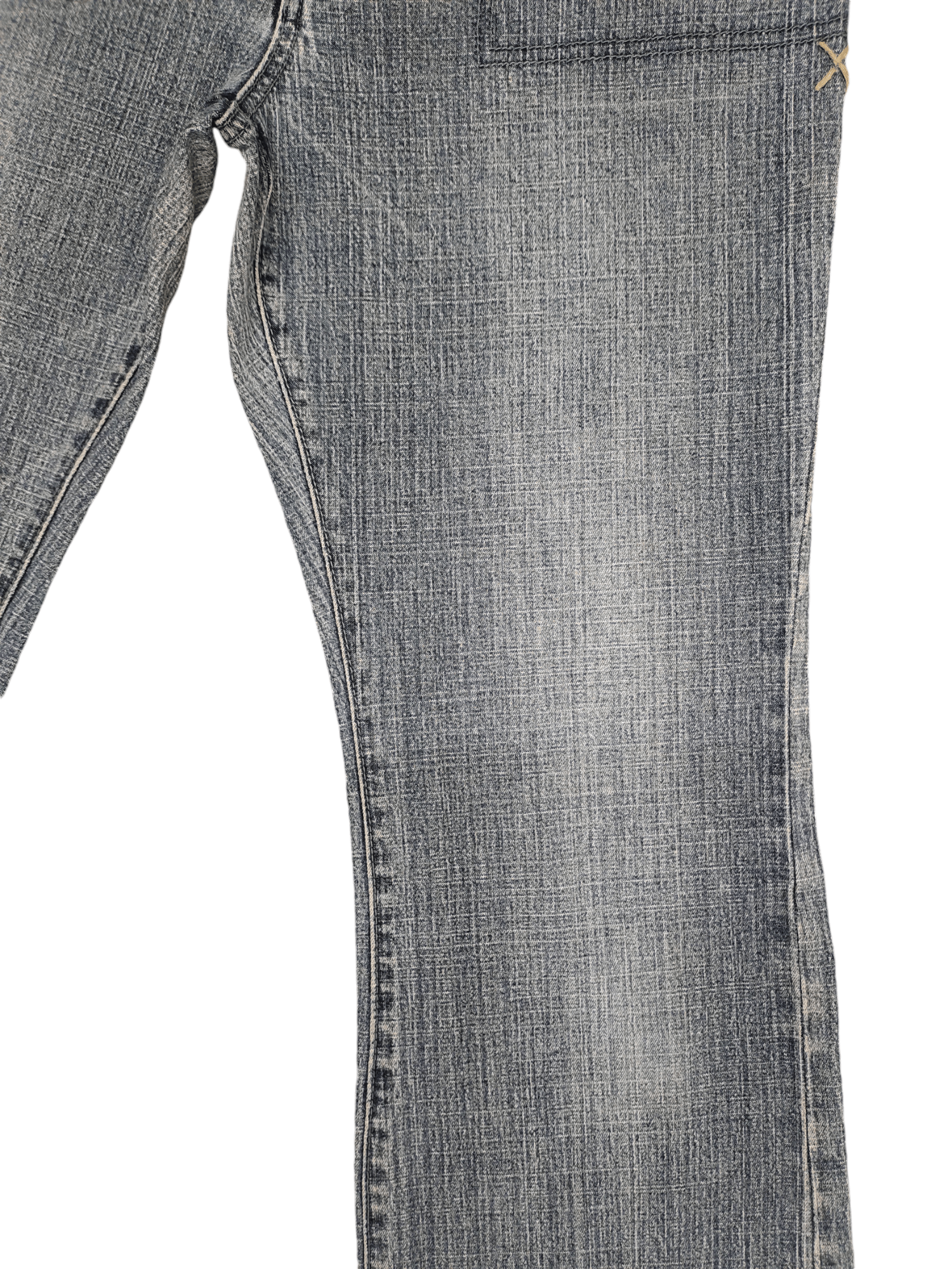If Six Was Nine Flare Jeans La Redoute Tribal Clawmark Faded Bootcut Y2k Size US 31 - 7 Thumbnail