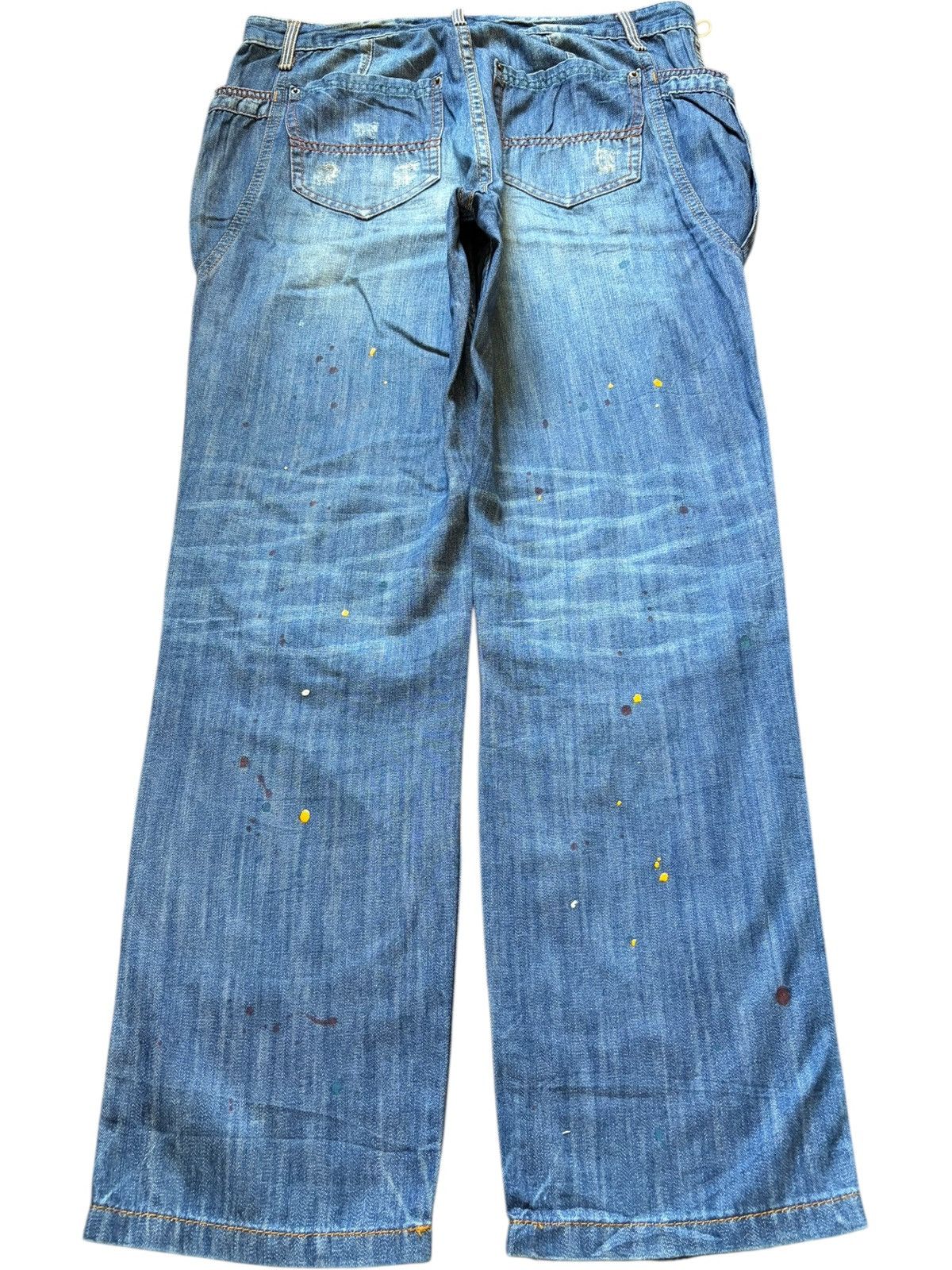 Dsquared2 Vintage Japanese Brand Painted Distressed Jeans Size 30" / US 8 / IT 44 - 2 Thumbnail