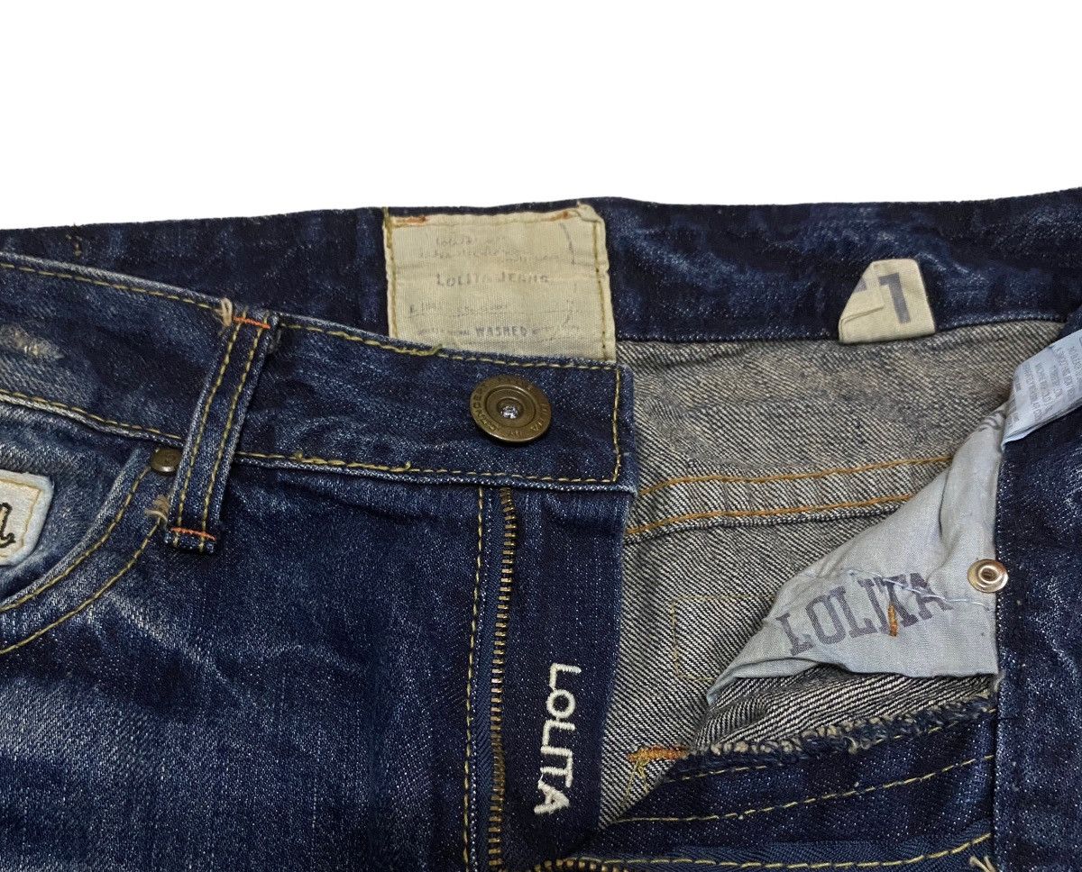 Le Grande Bleu (L.G.B.) Rare Design Vintage Brand Lolita Flared Jeans 1990s Size US 33 - 7 Thumbnail