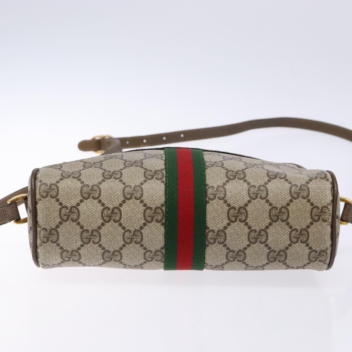 Gucci GUCCI GG Supreme Web Sherry Line Shoulder Bag Pvc Beige 68 Size ONE SIZE - 9 Thumbnail