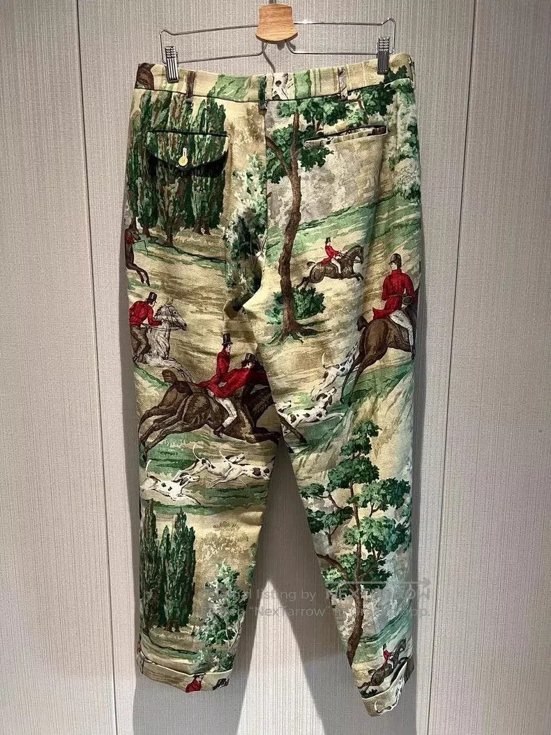 Comme des Garcons Comme des Garcons 2016SS Hunting Oil Painting Linen Pants. Size US 44 / EU 60 - 3 Thumbnail