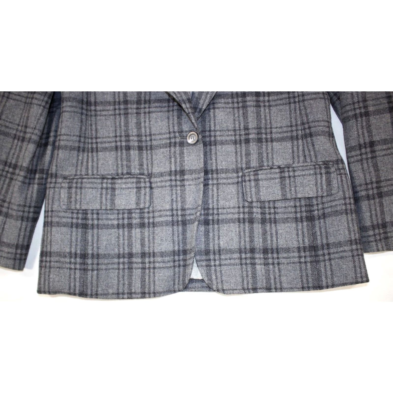 Pendleton VINTAGE Pendleton 100% Pure Virgin Wool Blazer Jacket USA Gray Plaid Women's 8 Size M / US 6-8 / IT 42-44 - 2 Thumbnail