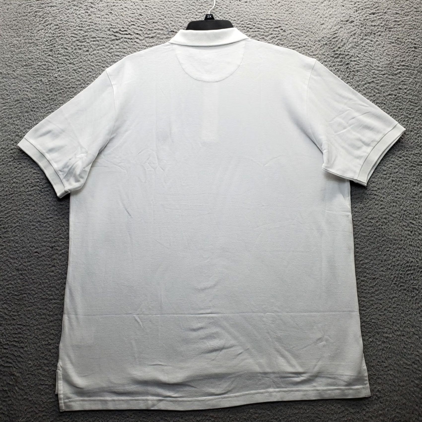 Chaps Chaps Polo Shirt Mens 2XB White Performance Short Sleeve High Low Slit Popover Size US XXL / EU 58 / 5 - 2 Thumbnail