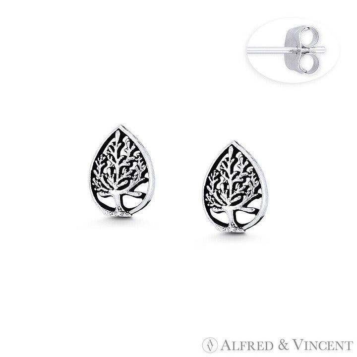 Other Tree-of-Life Charm Stud Earrings in .925 Sterling Silver Size ONE SIZE - 1 Preview