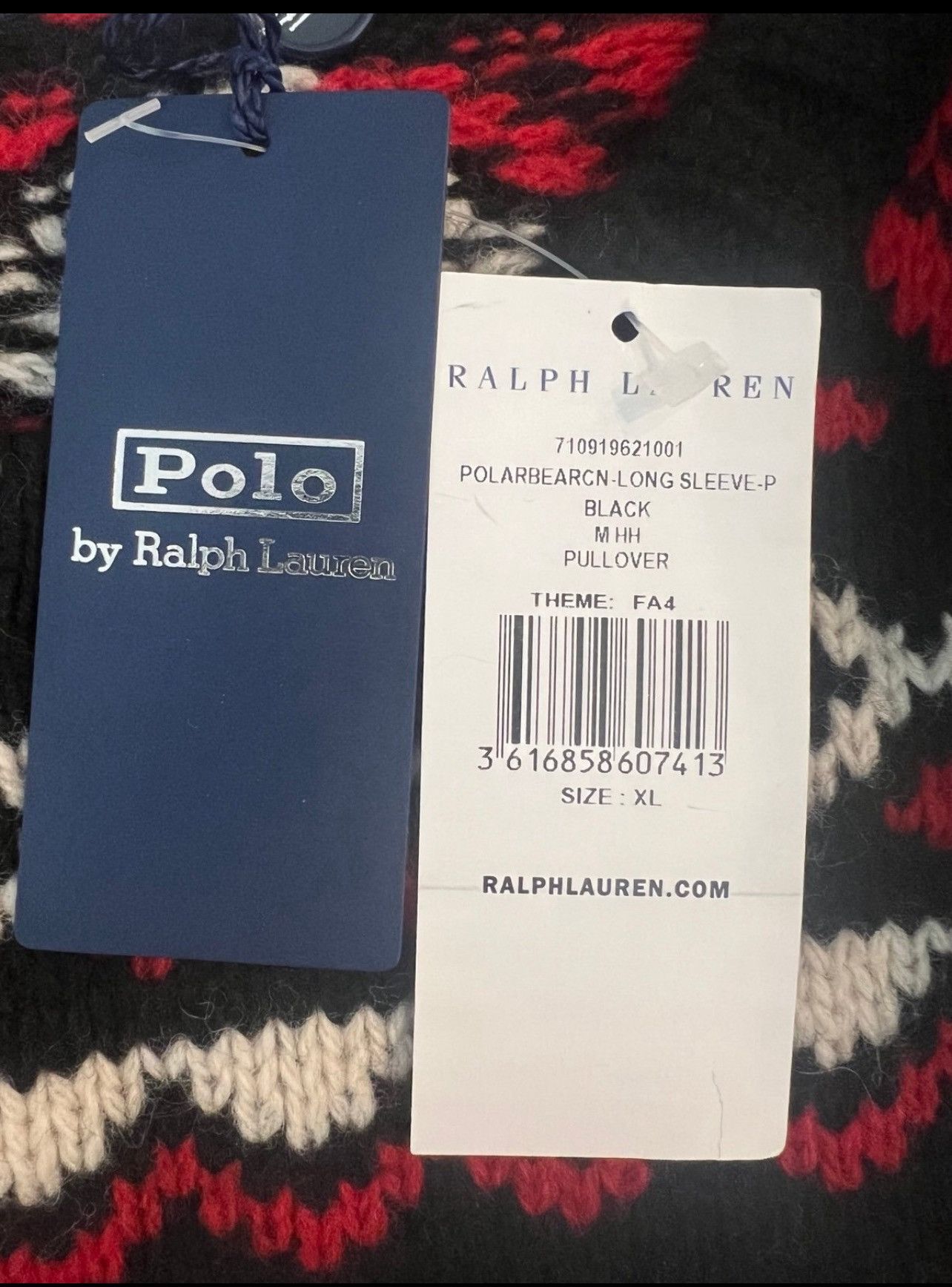 Polo Ralph Lauren POLO RALPH LAUREN Men Polar Bear Fair Isle Wool Sweater XL Size US XL / EU 56 / 4 - 4 Thumbnail