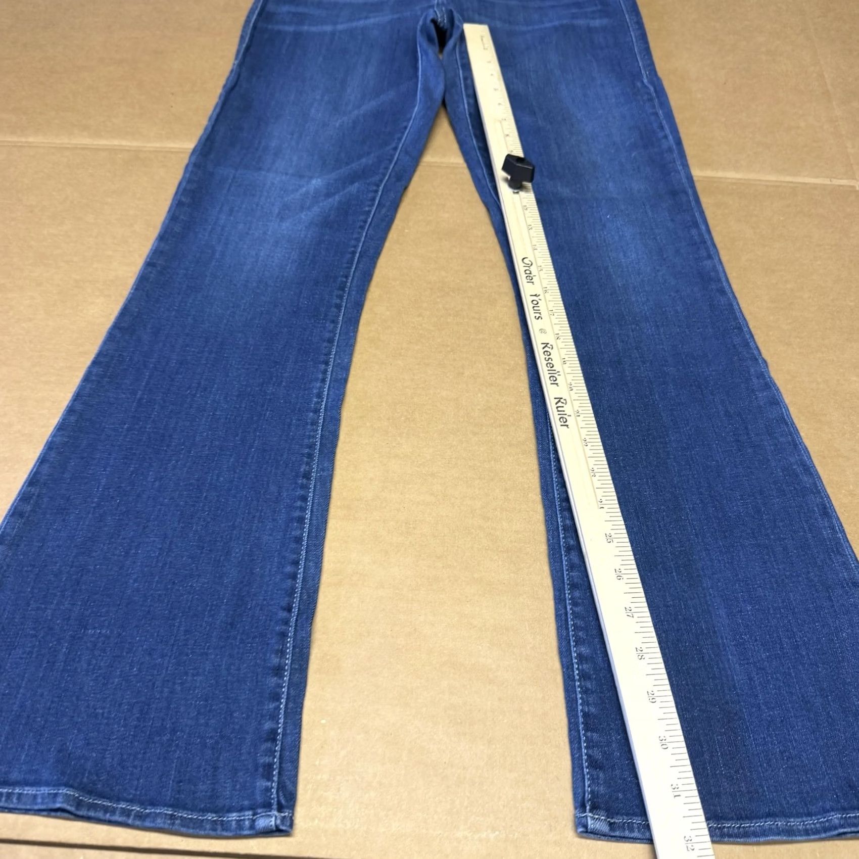 Vintage Rock & Republic Jeans Womens 10 M Blue Kasandra Flare Studded Stretch Denim Jeans Women Flared 5-Pocket Logo Back Pockets Vintage: No Size 32" / US 10 / IT 46 - 3 Thumbnail