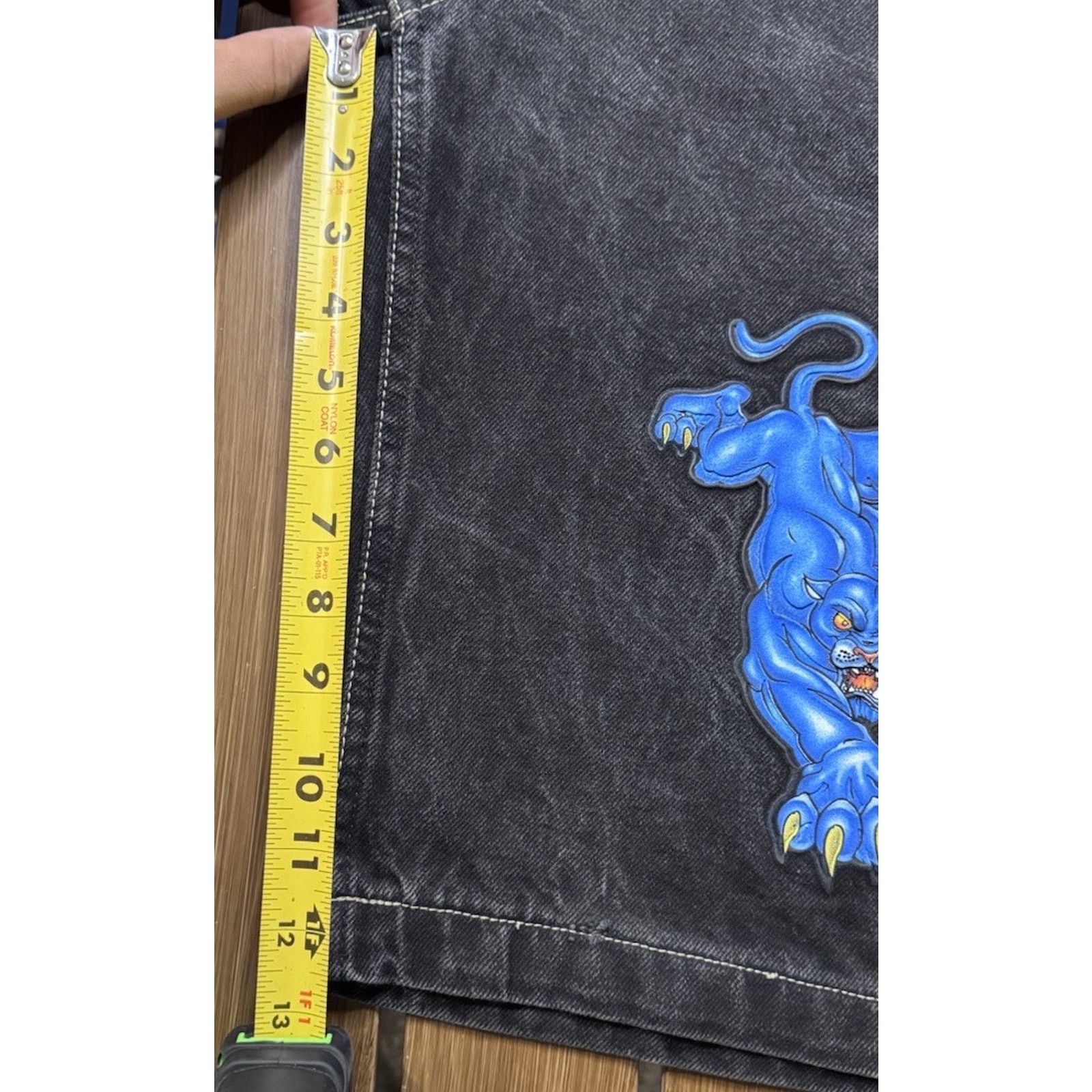 JNCO JNCO Jeans Shorts Mens 36 Baggy panther Embroidered Size US 36 / EU 52 - 11 Thumbnail