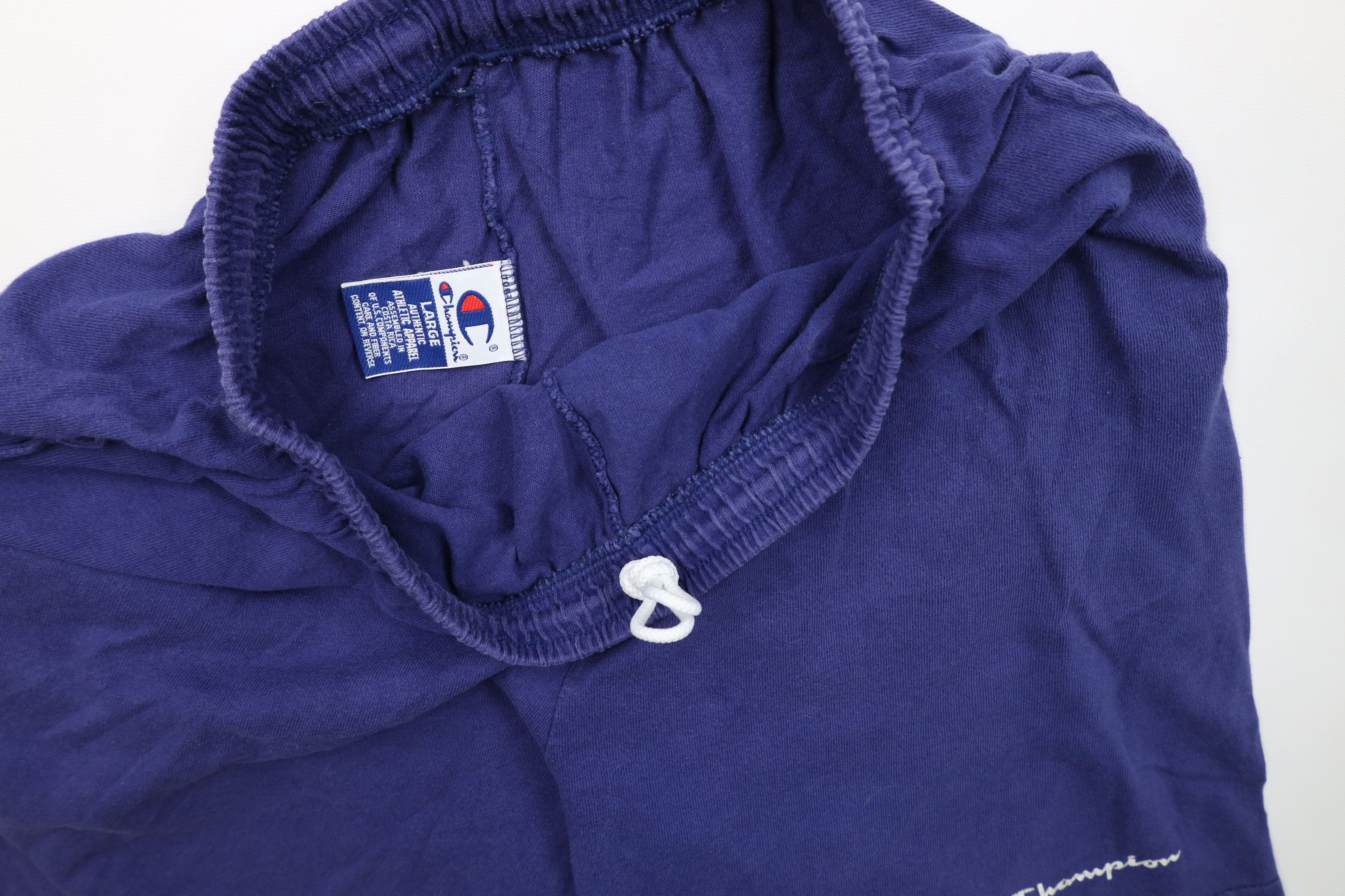 Champion Vintage 90s Champion Above Knee Knit Shorts Blue Cotton Size US 34 / EU 50 - 8 Thumbnail