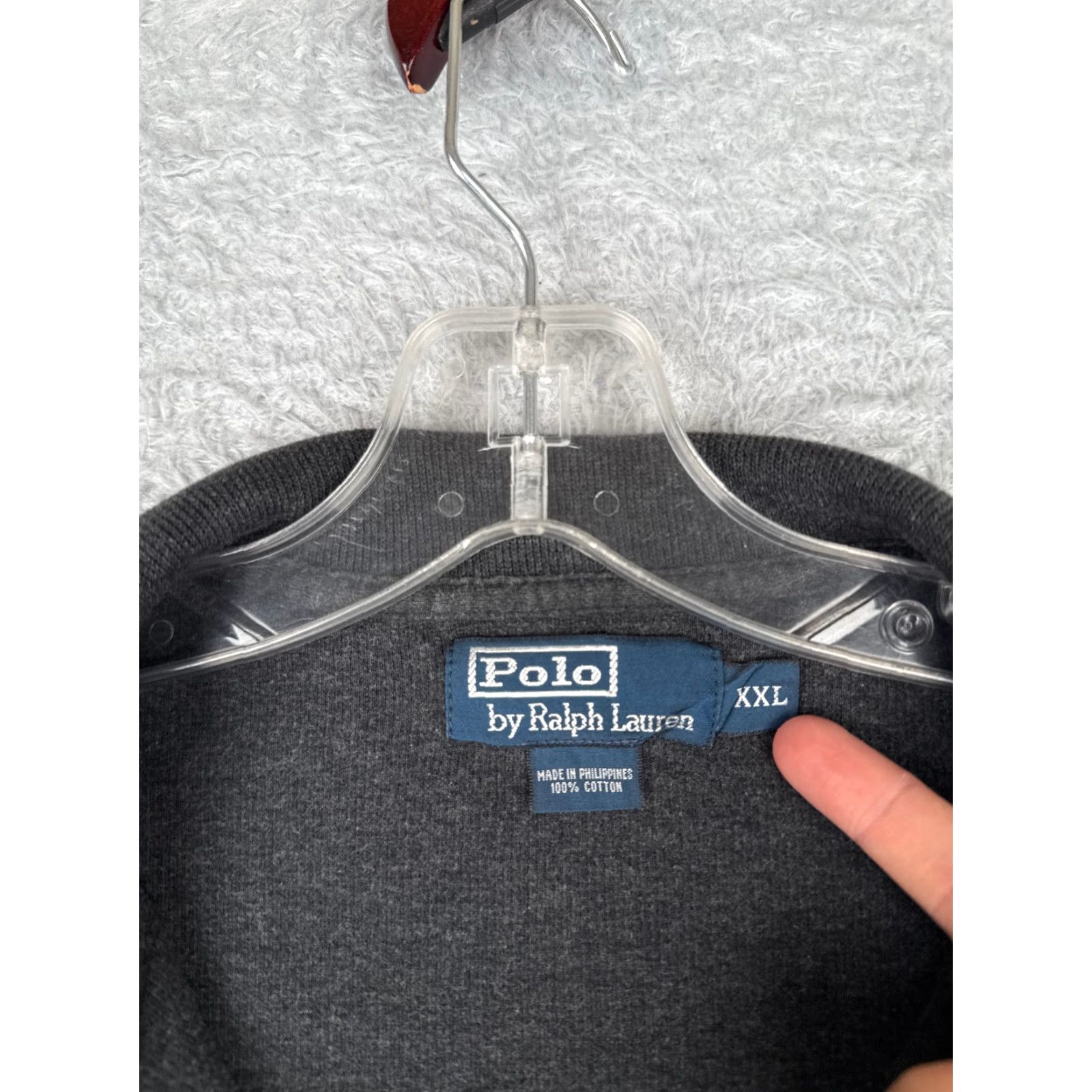 Ralph Lauren VINTAGE Polo Ralph Lauren Sweater Shirt Adult 2XL Gray 1/4 Zip Mock Neck Men Size US XXL / EU 58 / 5 - 7 Thumbnail