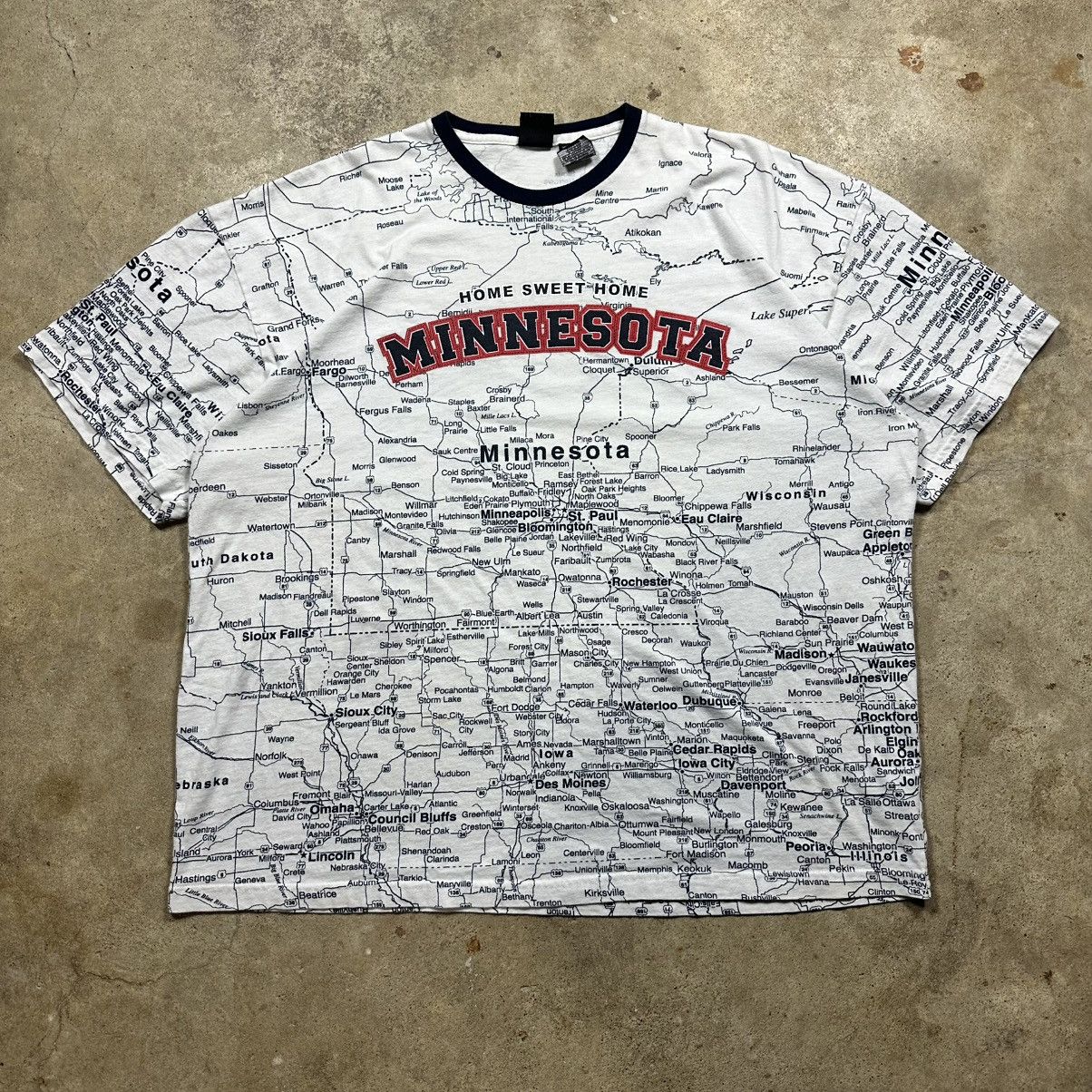 Vintage Vintage 90s AOP State of Minnesota Map Shirt Size XXL Size US XXL / EU 58 / 5 - 1 Thumbnail