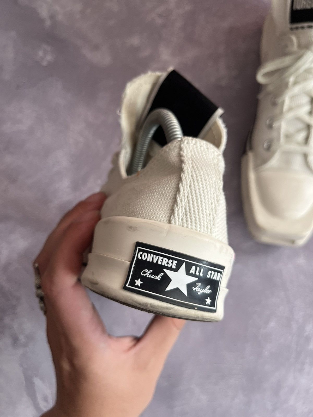 Converse RICK OWENS CONVERSE TURBODRK WHITE LOW TOP SNEAKERS Size US 6.5 / EU 39-40 - 5 Thumbnail