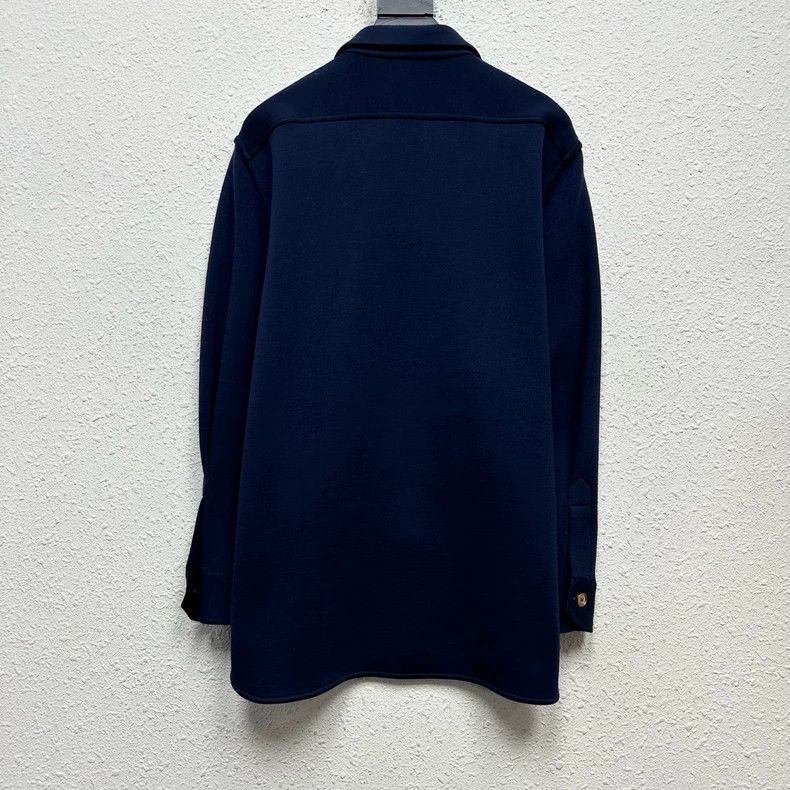 Yves Saint Laurent SAINT LAURENT Gold embroidered wool knit shoulder pad jacke Size M / US 6-8 / IT 42-44 - 2 Thumbnail