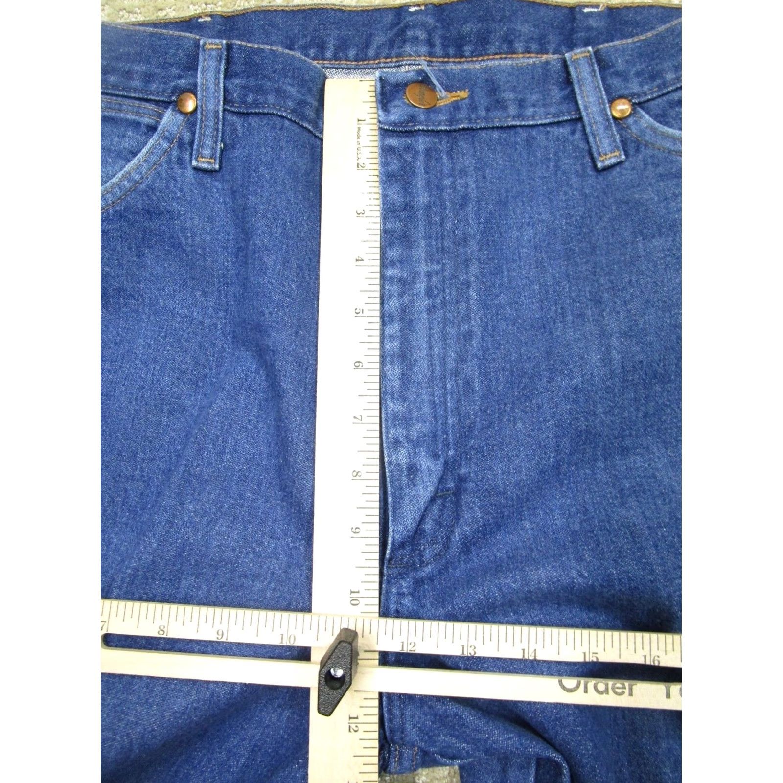 Wrangler Wrangler Jeans Men 38x31 Blue Cowboy Cut Original Fit Western Pants Dark Wash Jeans Regular Fit 5-Pocket Denim Cotton Wrangler 13MWZ Mens Size US 38 / EU 54 - 6 Thumbnail