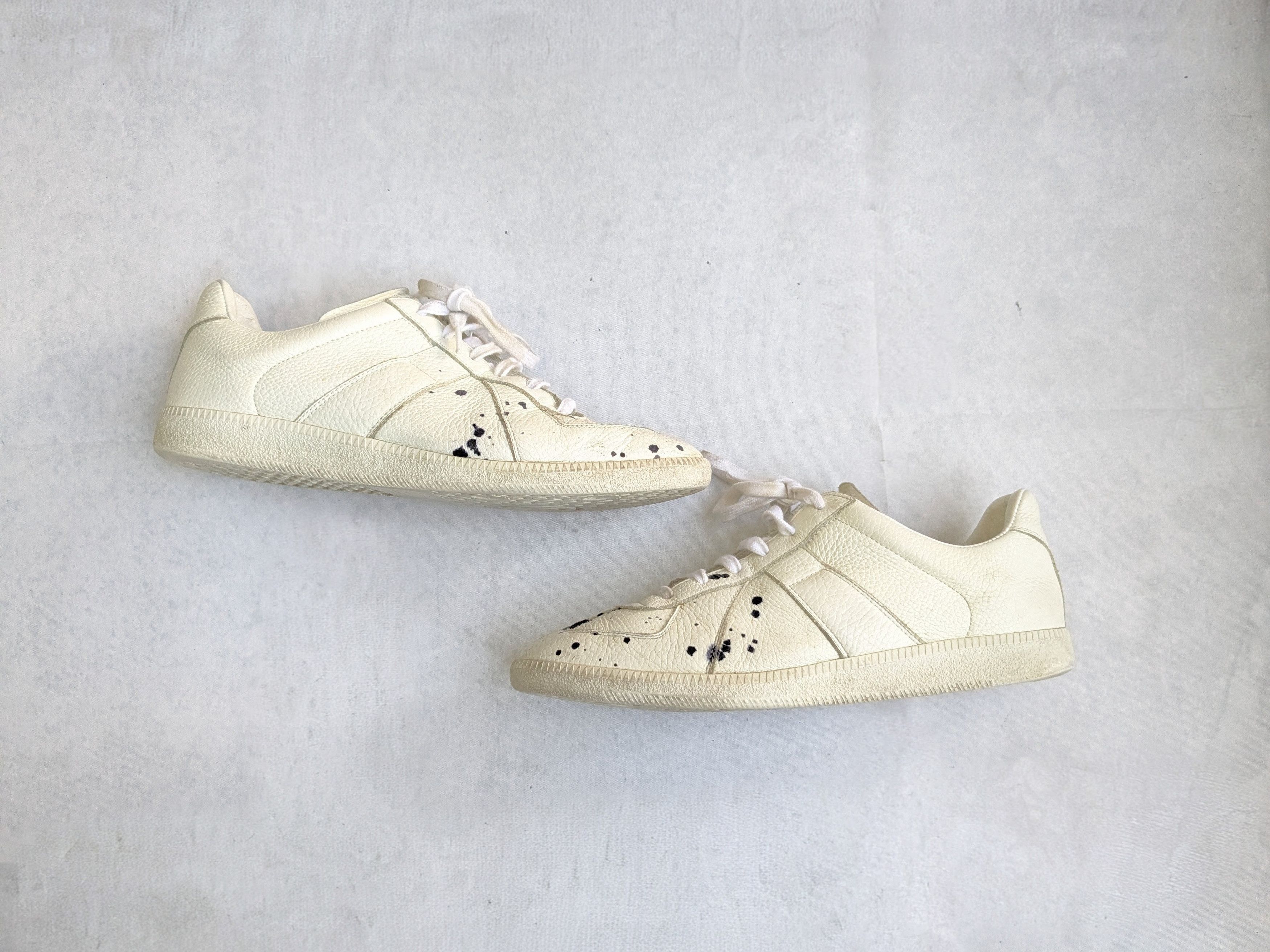 Madison Margiela German Army Trainer, paint splatter, size 42 Maison Margiela GAT Sneakers Paint Splatter White Men 9 42  main image 3