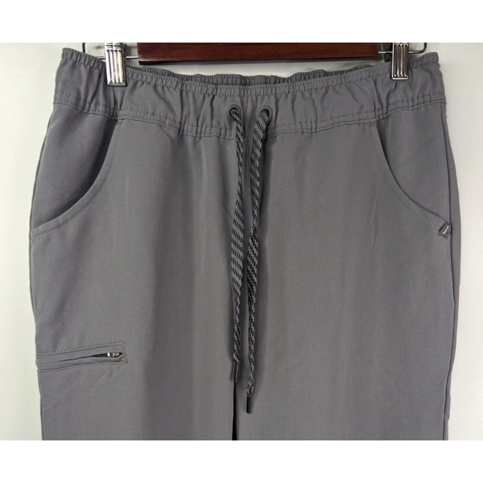 Essentials Jaanuu Jogger Scrub Grey Pants Women's Small Petite Essential 5 Pocket J95124P Size 28" / US 6 / IT 42 - 2 Thumbnail