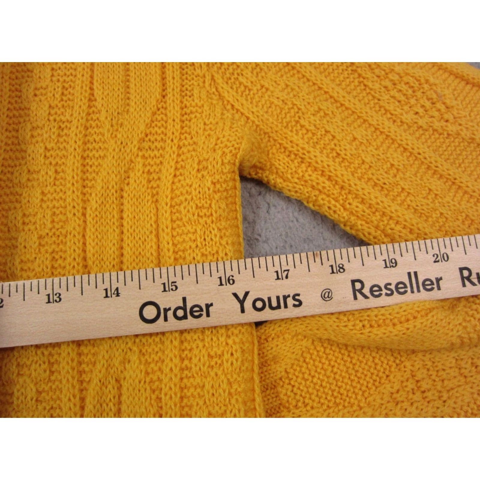 Vintage VINTAGE Garland Sweater Womens Small Gold Yellow Chunky Cable Knit 60s 70s Size S / US 4 / IT 40 - 7 Thumbnail