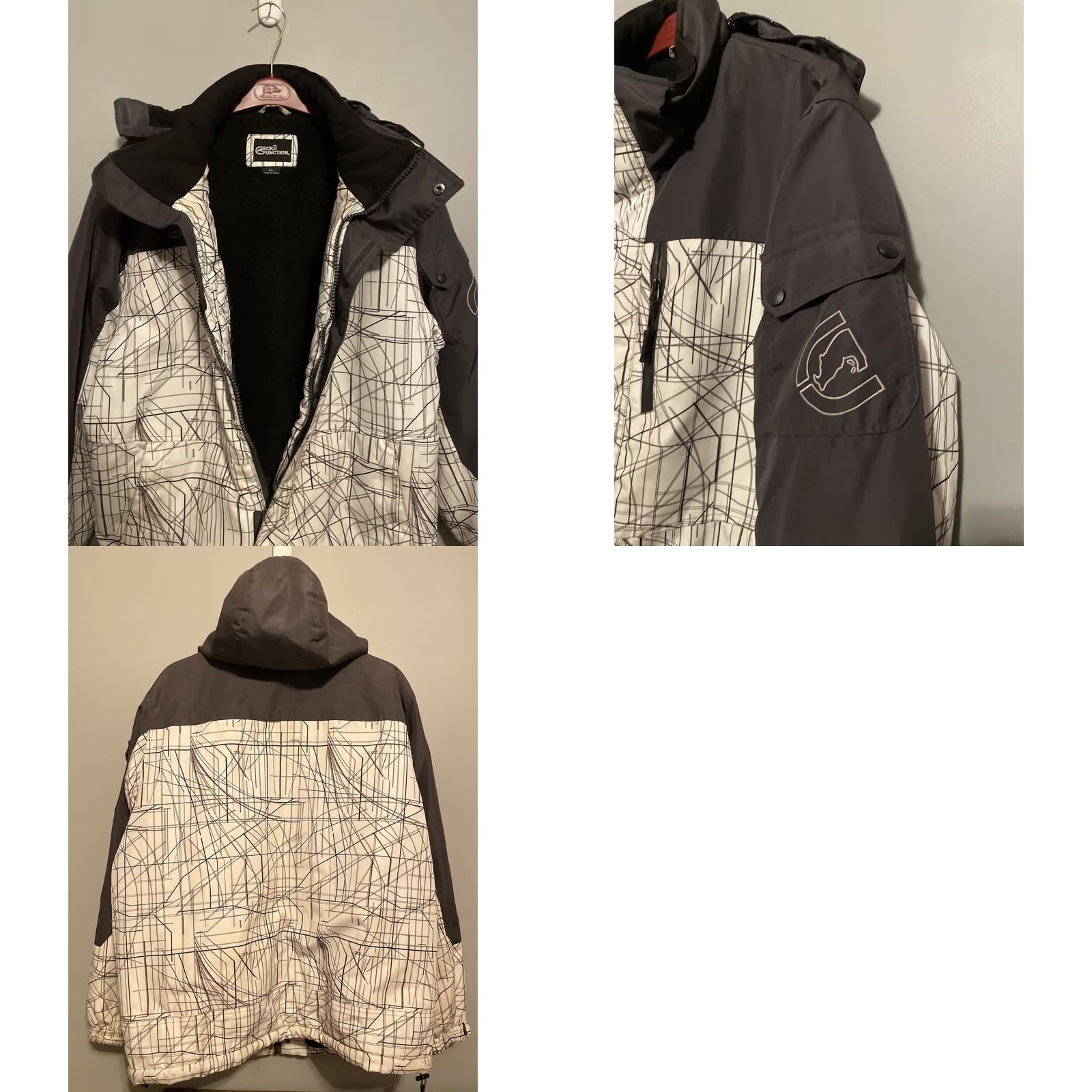 Ecko Unltd. Ecko Unltd Function Jacket Mens XL Size F211 White Grey Multicolor Jersey Tech Coat All Seasons Long Size US XL / EU 56 / 4 - 8 Thumbnail