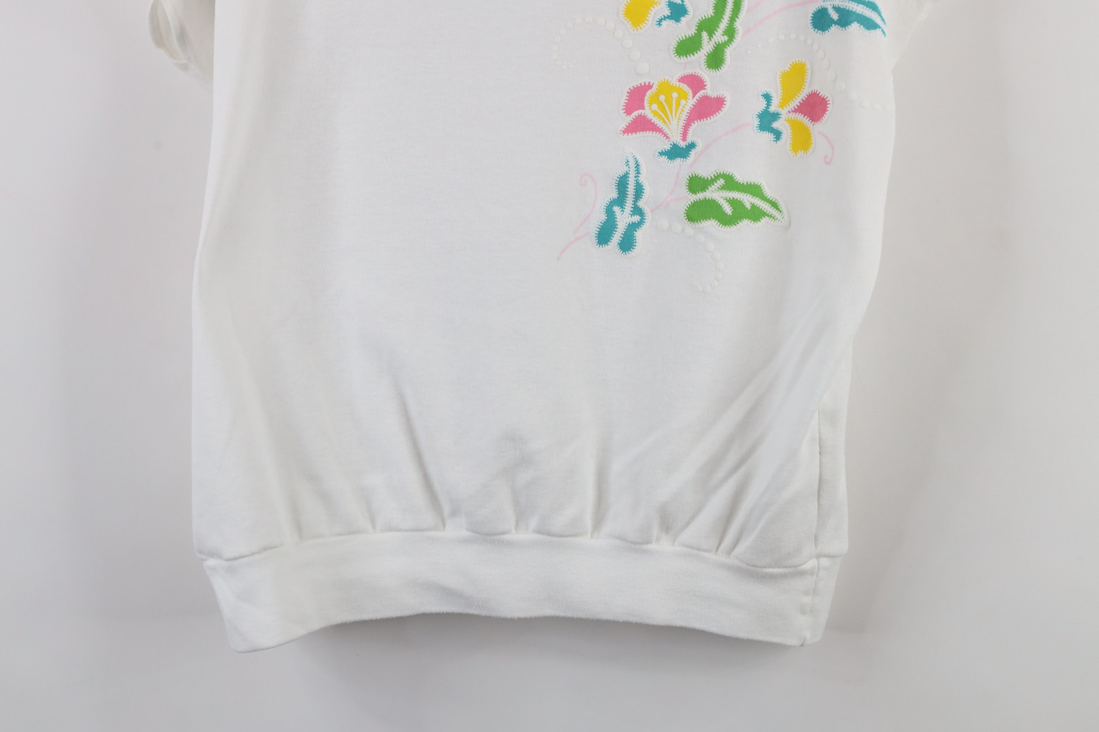 Vintage Vintage 80s 90s Streetwear Dolman Sleeve T-Shirt White USA Size L / US 10 / IT 46 - 3 Thumbnail