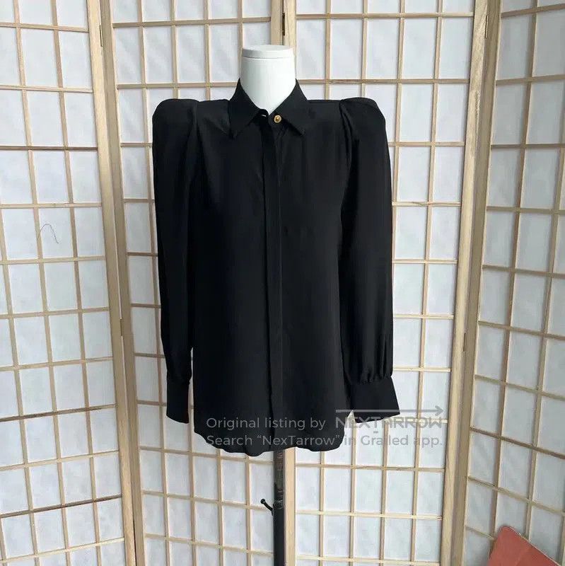 Versace Versace Black Silk Women's Shirt . Size M / US 6-8 / IT 42-44 - 1 Thumbnail
