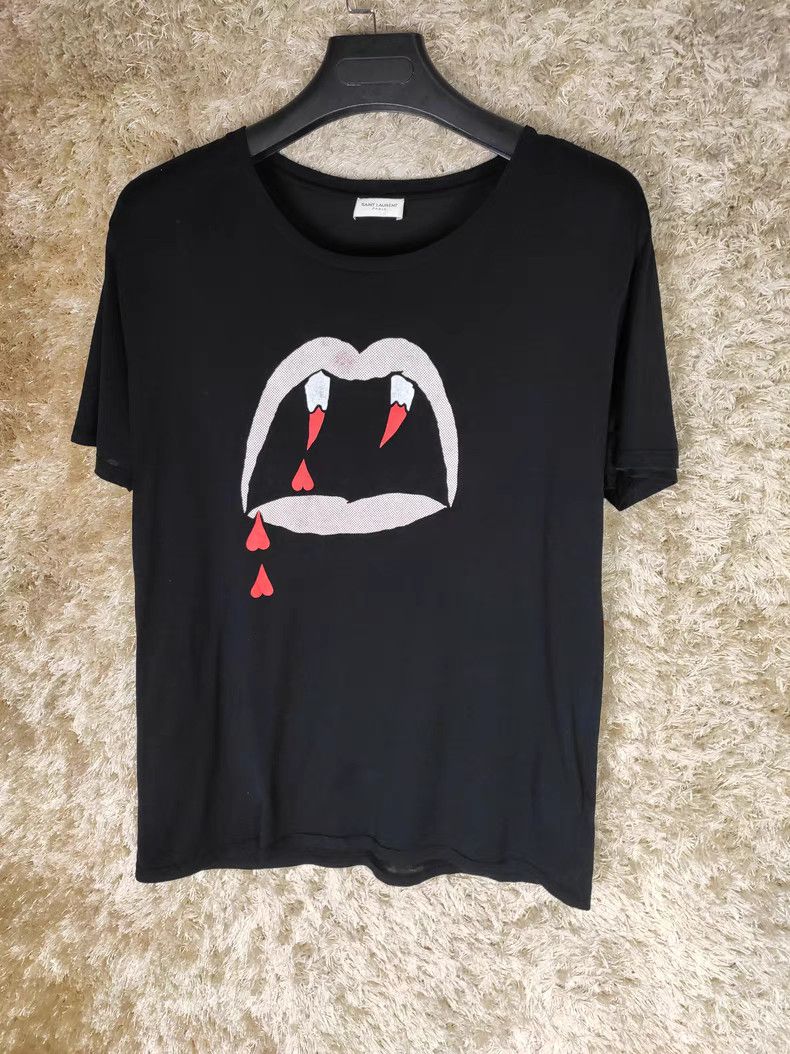 SAINT LAURENT VAMPIRE Tシャツ Saint Laurent Vampire Graphic T-Shirt - orenahealth.com