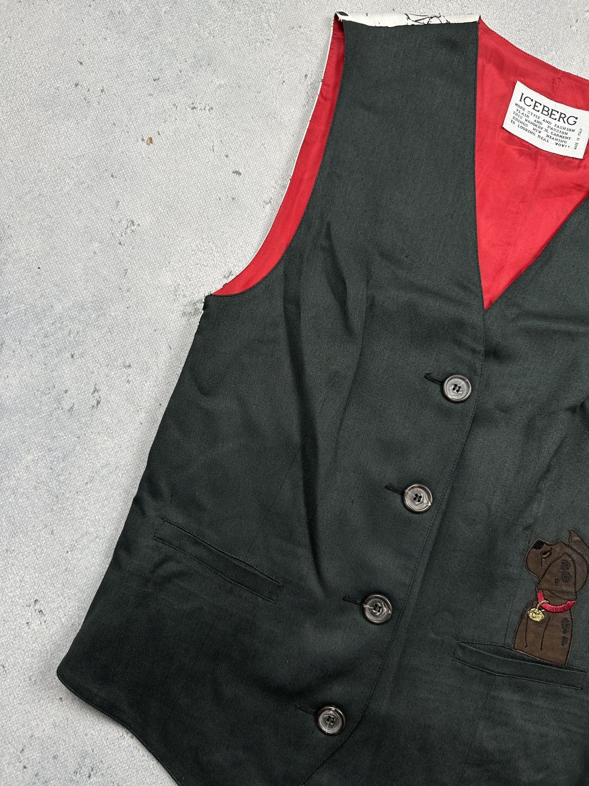 Iceberg Vintage Iceberg x Disney 101 Dalmatians Dog Embroidered Vest Size 44R - 4 Thumbnail