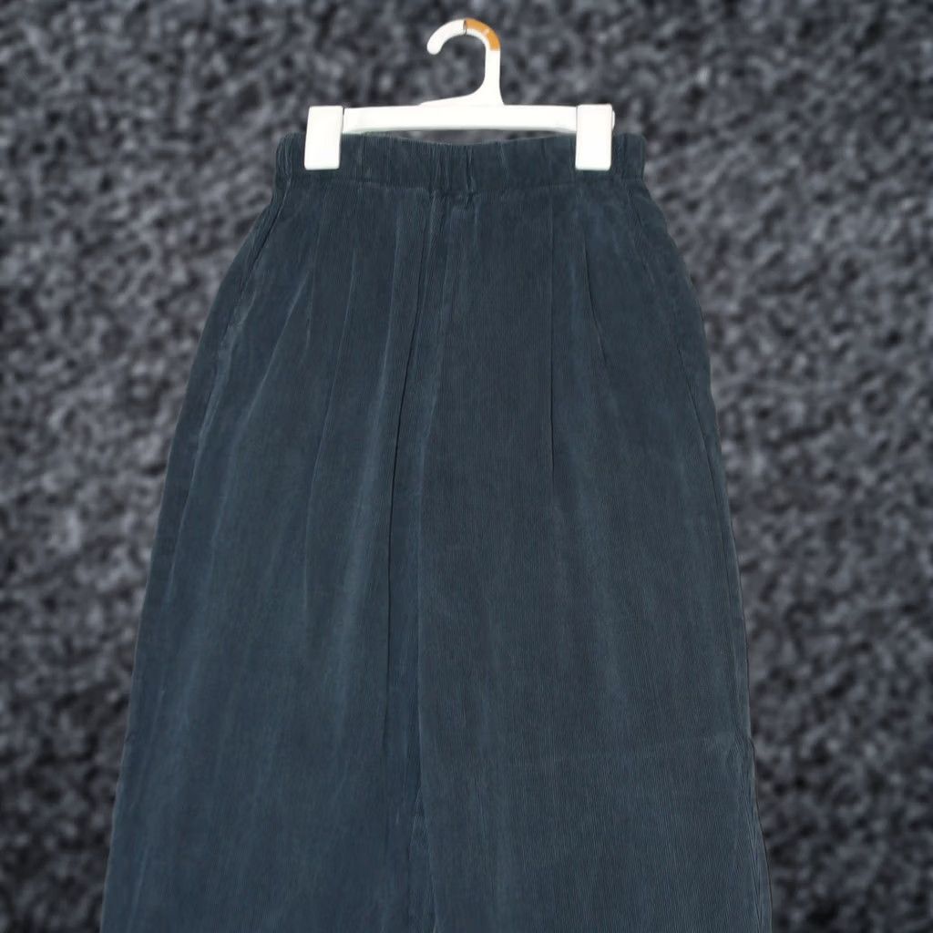Vintage OJAI Pants Womens M Blue Wide Leg Tencel Rayon Casual Pull On Elastic Waist Pockets Pleated Inseam 30 in Machine Washable United States Size 32" / US 10 / IT 46 - 1 Thumbnail