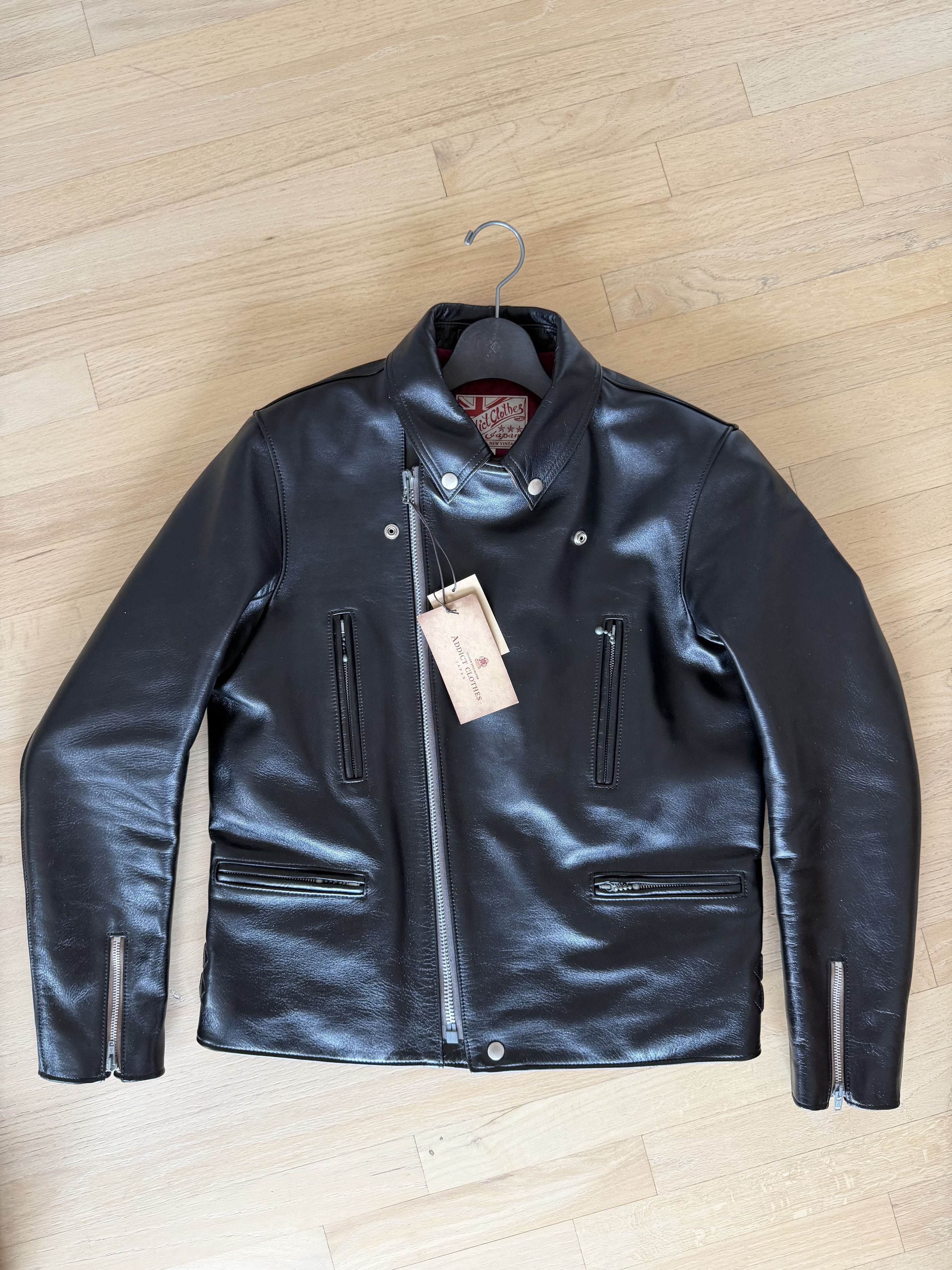ADDICT ADDICT AD-02L DOUBLE RIDERS JACKET HORSE TEA CORE Size US L / EU 52-54 / 3 - 3 Thumbnail