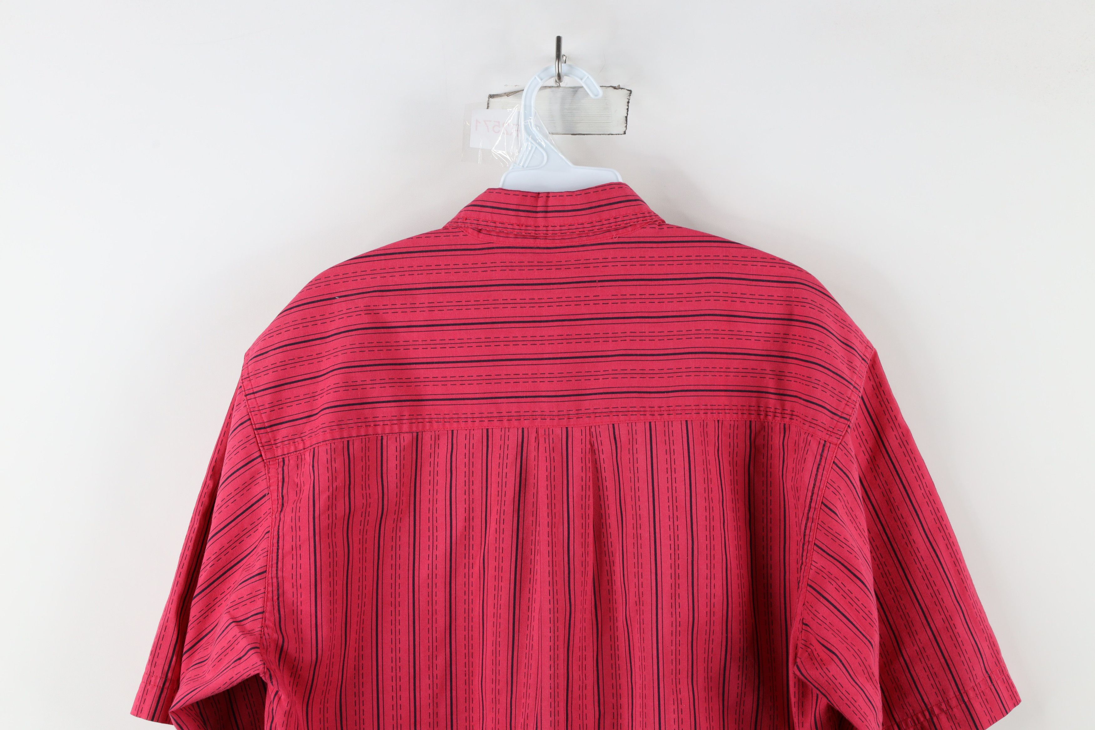 Vintage Vintage 90s Streetwear Short Sleeve Button Down Shirt Pink Size US M / EU 48-50 / 2 - 9 Thumbnail