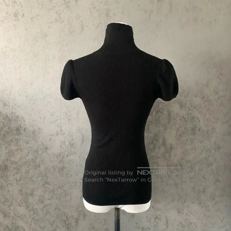 Burberry Burberry Black Wool Short Sleeve T-Shirt. Size M / US 6-8 / IT 42-44 - 5 Thumbnail
