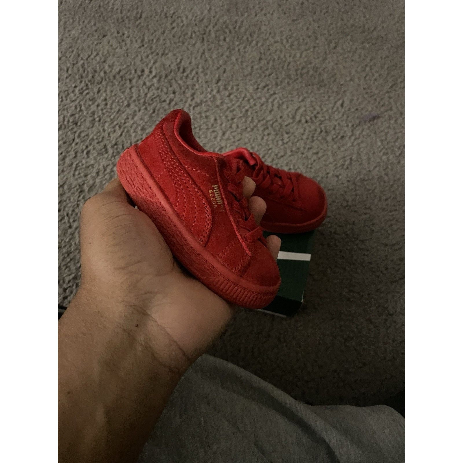 Puma Size 4c- Puma Kids Red Classic Suede Sneakers Shoes Size US 5 / EU 37 - 1 Thumbnail