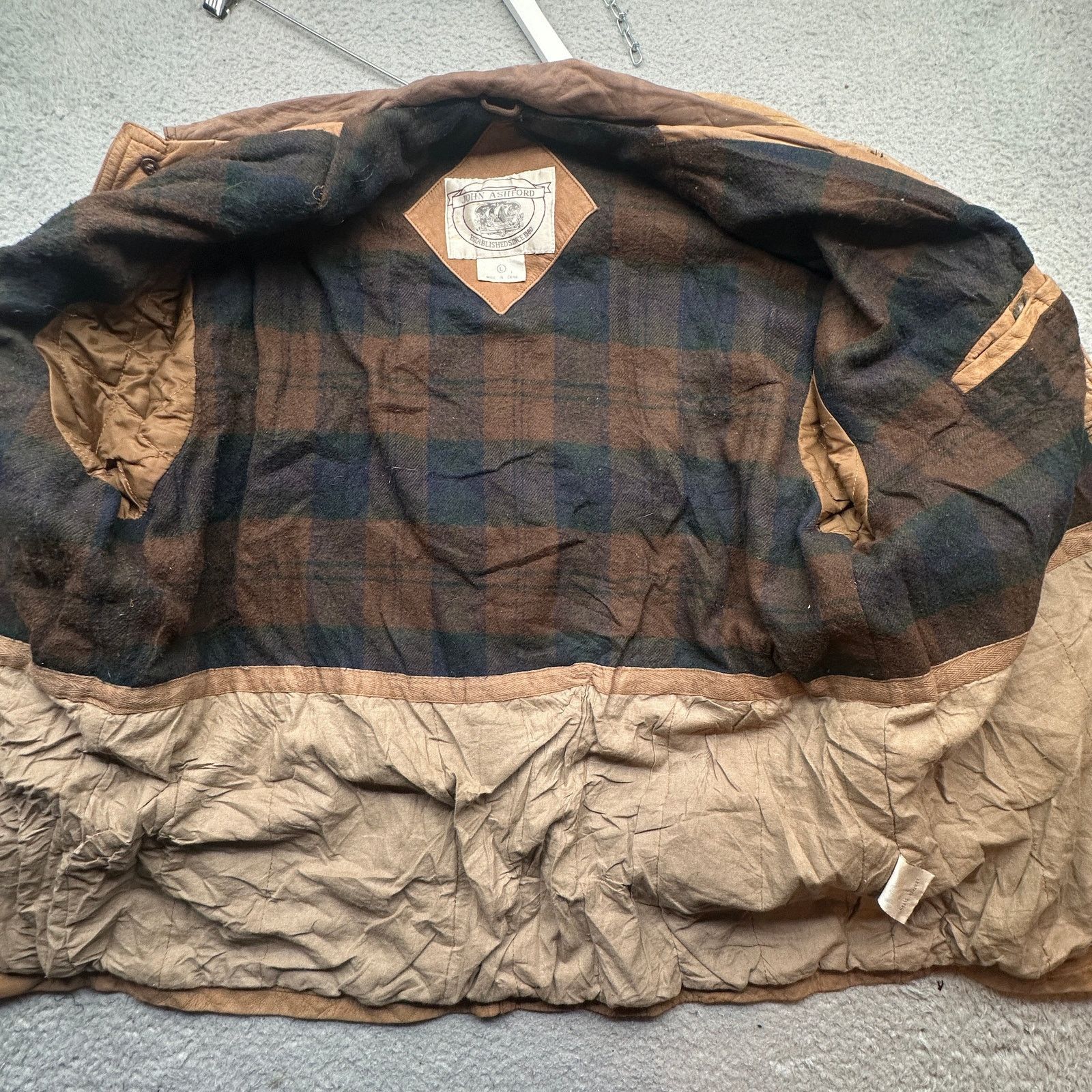 John Ashford VTG John Ashford Suede Leather Barn Chore Work Coat Large Size US L / EU 52-54 / 3 - 17 Thumbnail