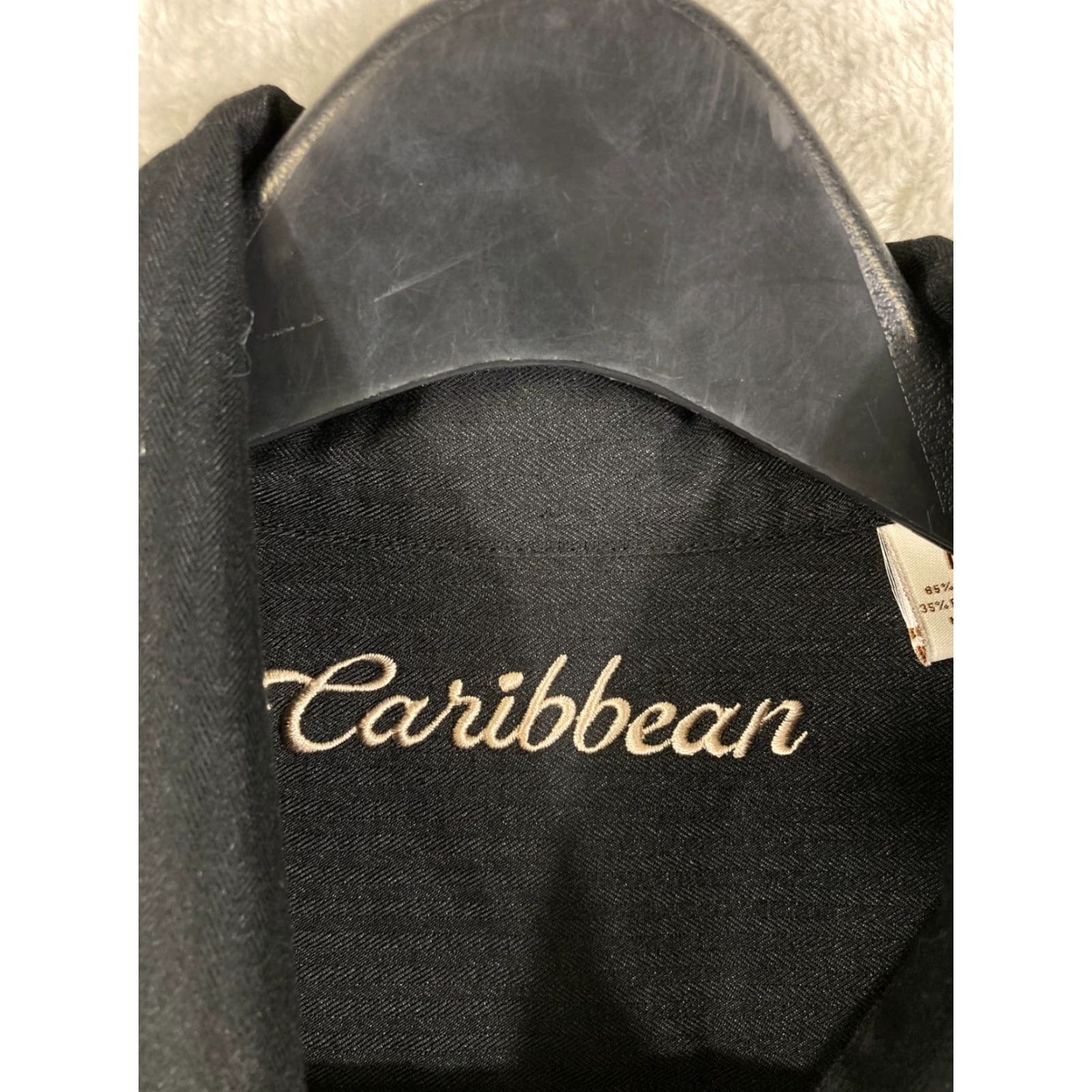 Vintage Caribbean Shirt Mens Large Black Embroidered Button-Up Short Sleeve Beach Hawaiian Casual 90s? Size US L / EU 52-54 / 3 - 5 Thumbnail