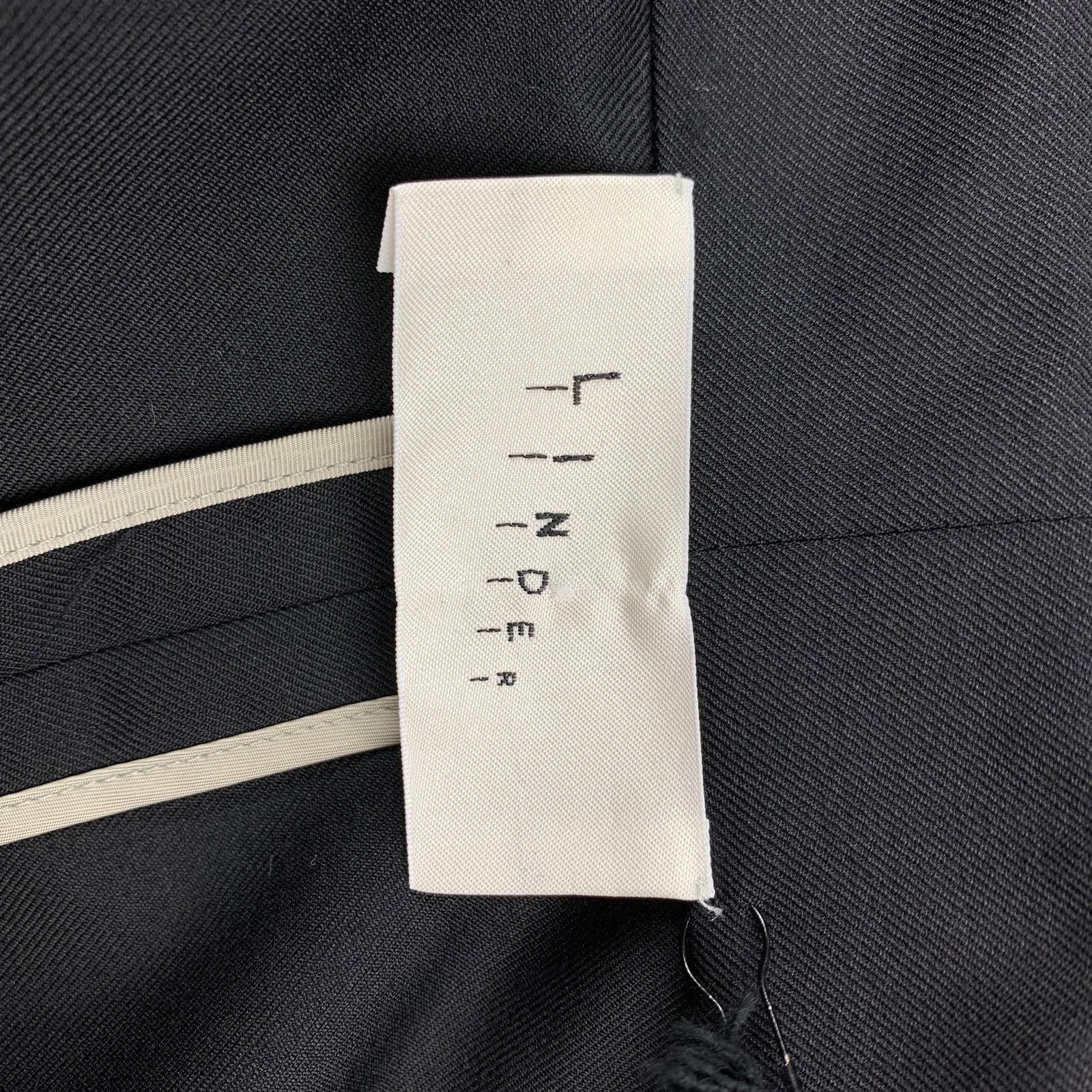 Linder 40 Black Wool / Polyester Peak Lapel Double Breasted Jacket Size US L / EU 52-54 / 3 - 10 Thumbnail