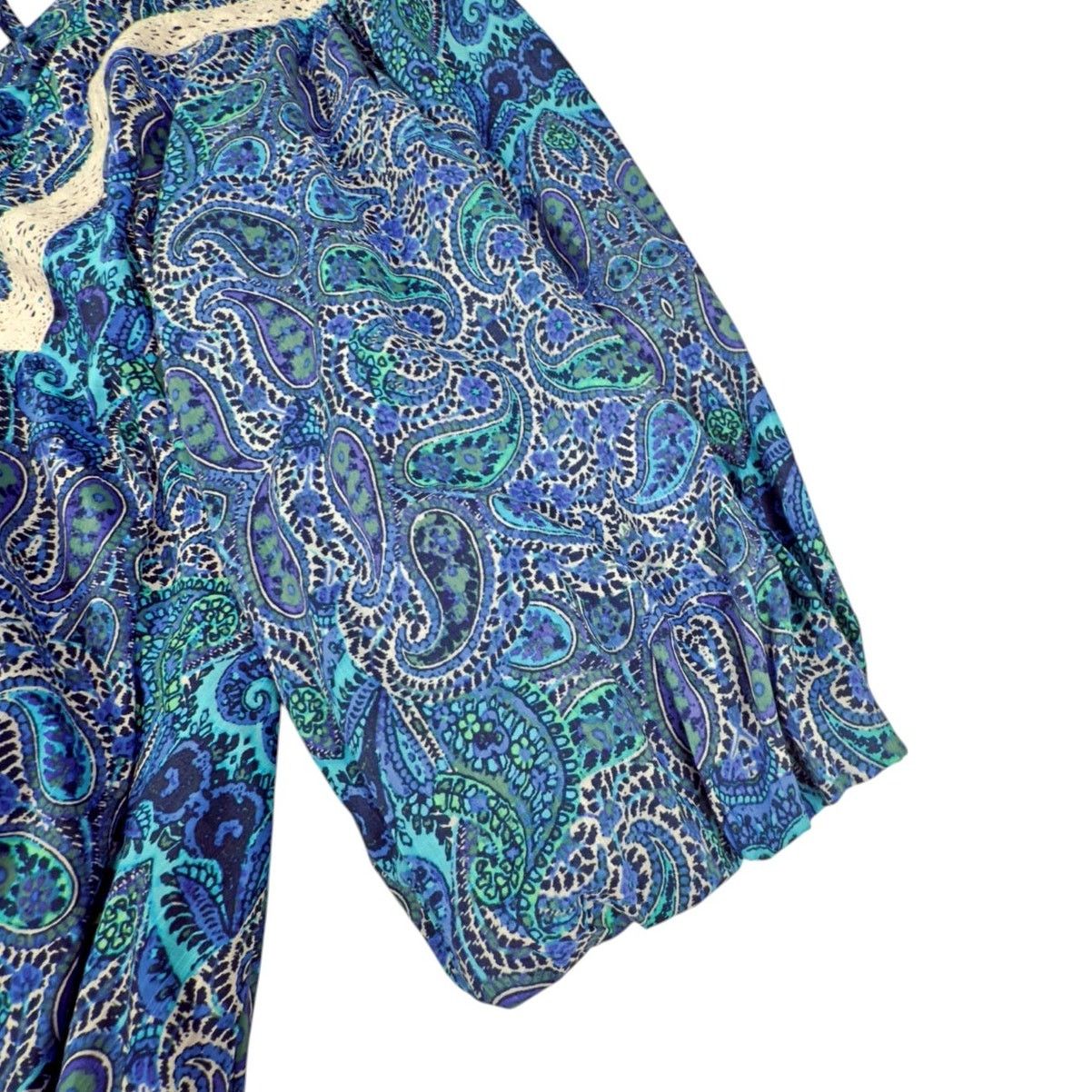 Anthropologie ANTHROPOLOGIE Romper LISSA Shorts Balloon Sleeves Paisley Size XS / US 0-2 / IT 36-38 - 8 Thumbnail